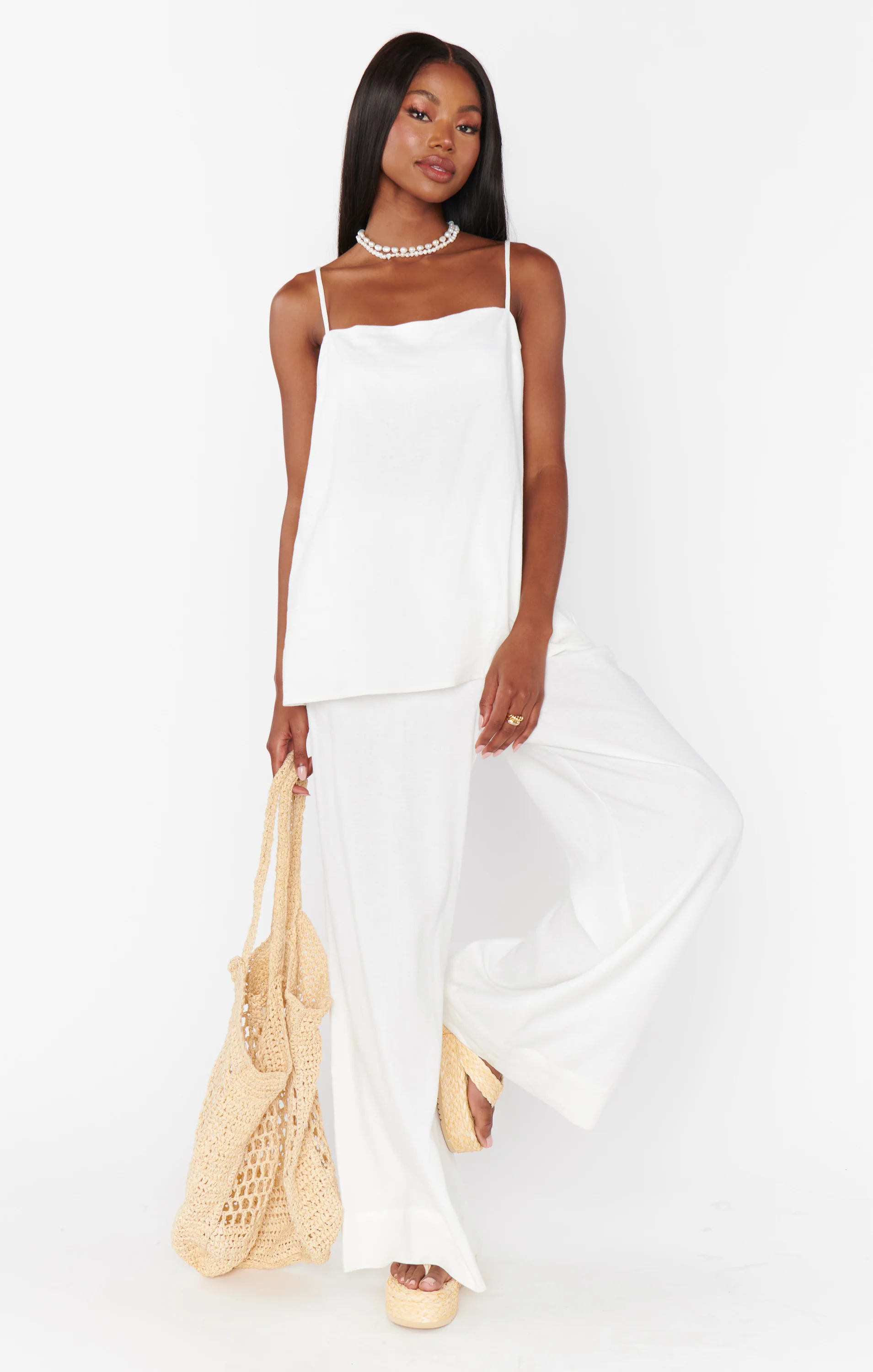 Hayes Trouser ~ White Linen - Image 4