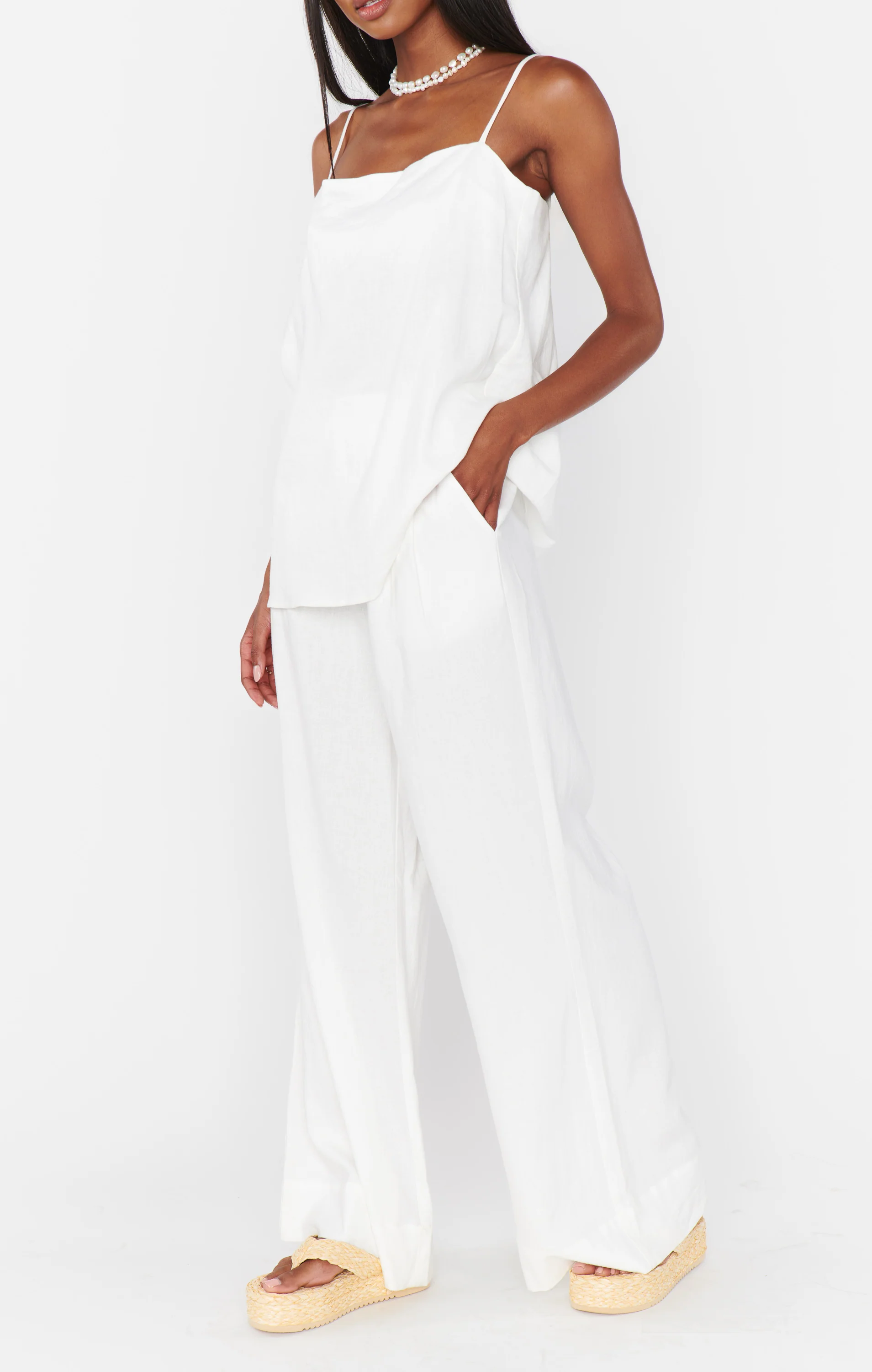Hayes Trouser ~ White Linen - Image 6