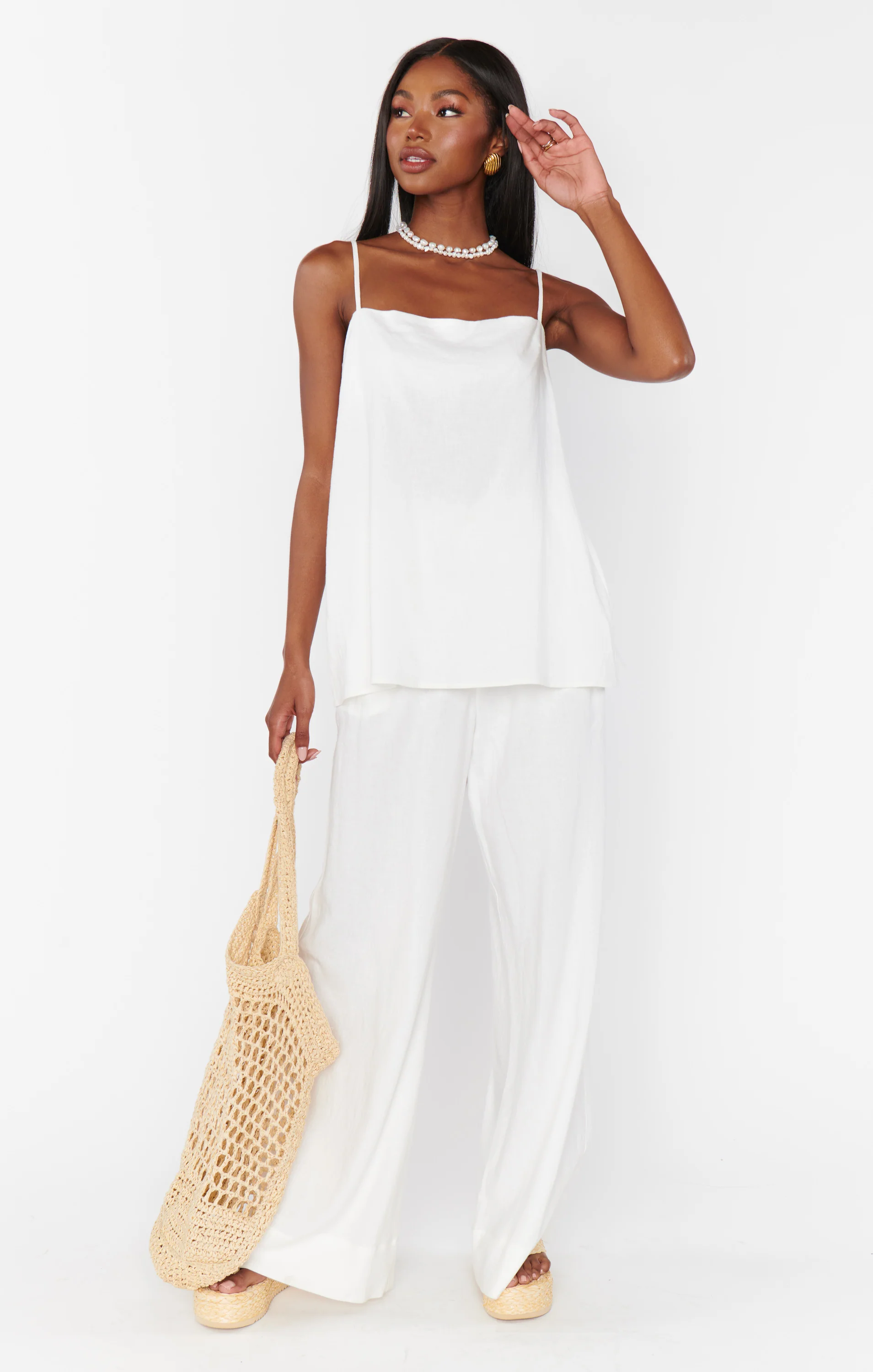 Hayes Trouser ~ White Linen - Image 7