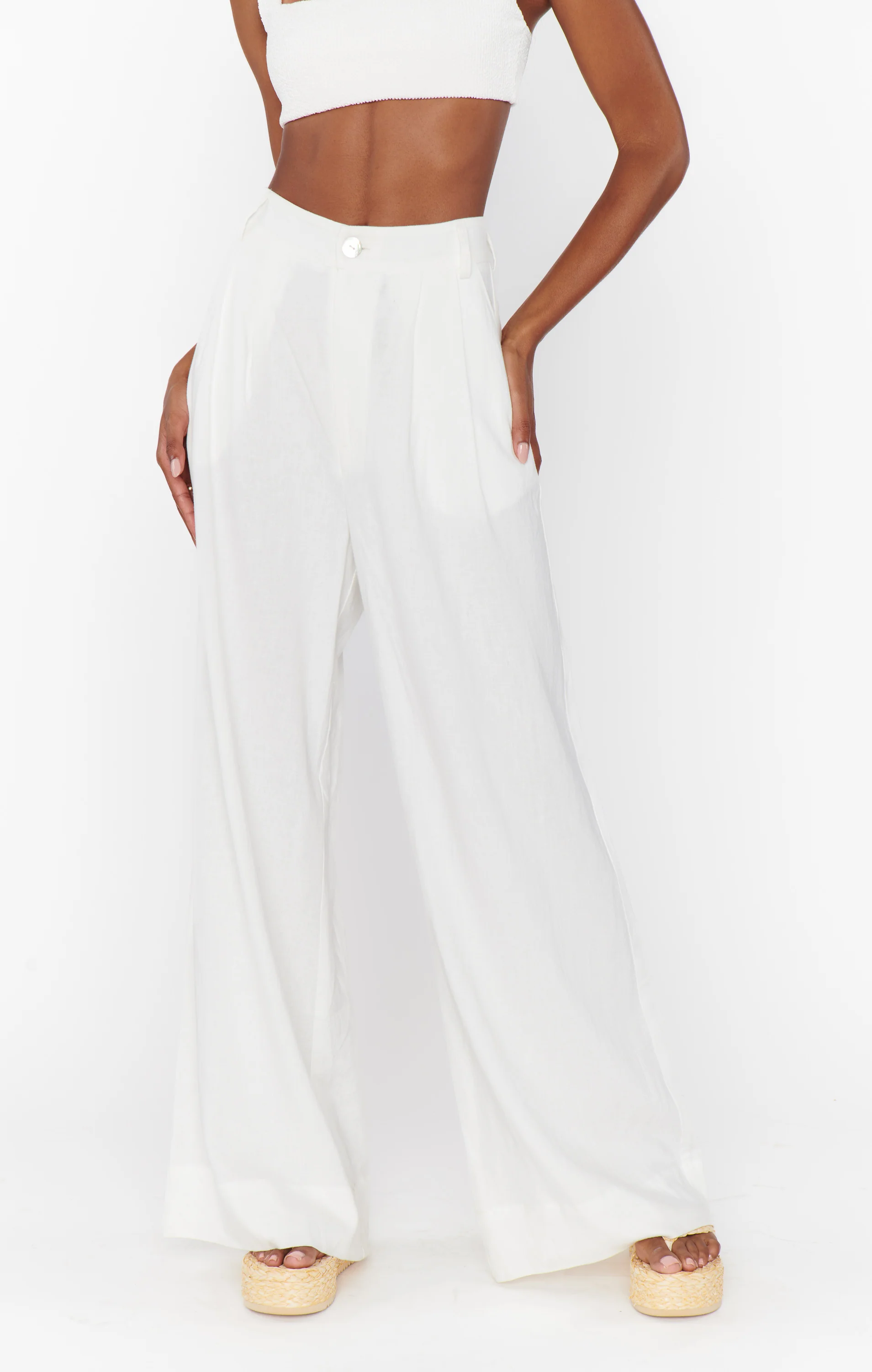 Hayes Trouser ~ White Linen - Image 8