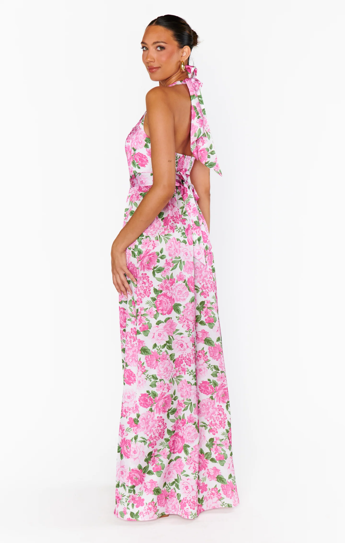 Hazel Halter Maxi Dress ~ Cottage Floral Pink - Image 7