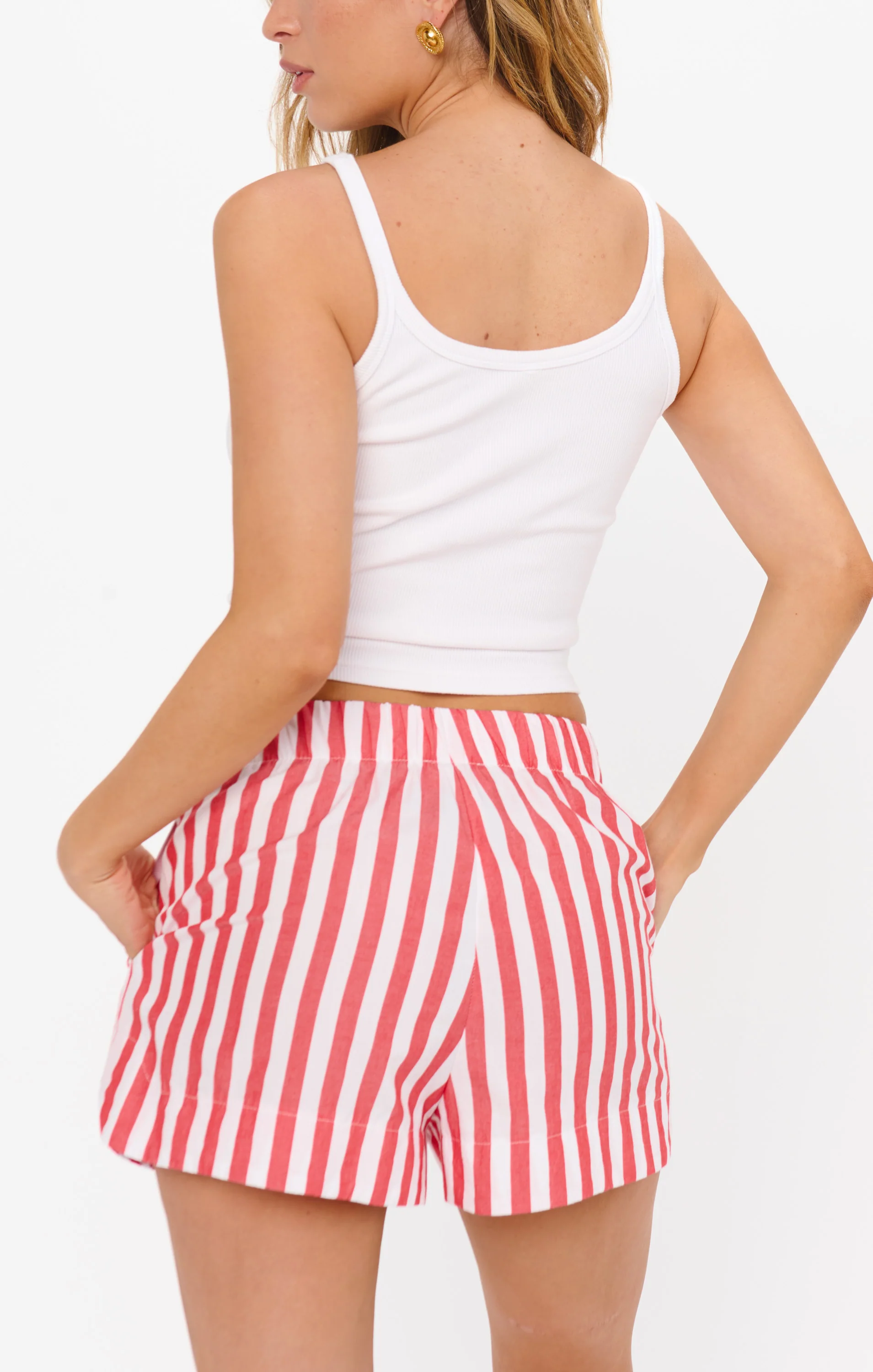 Hendrix Dolphin Shorts ~ Cherry Stripe - Image 5