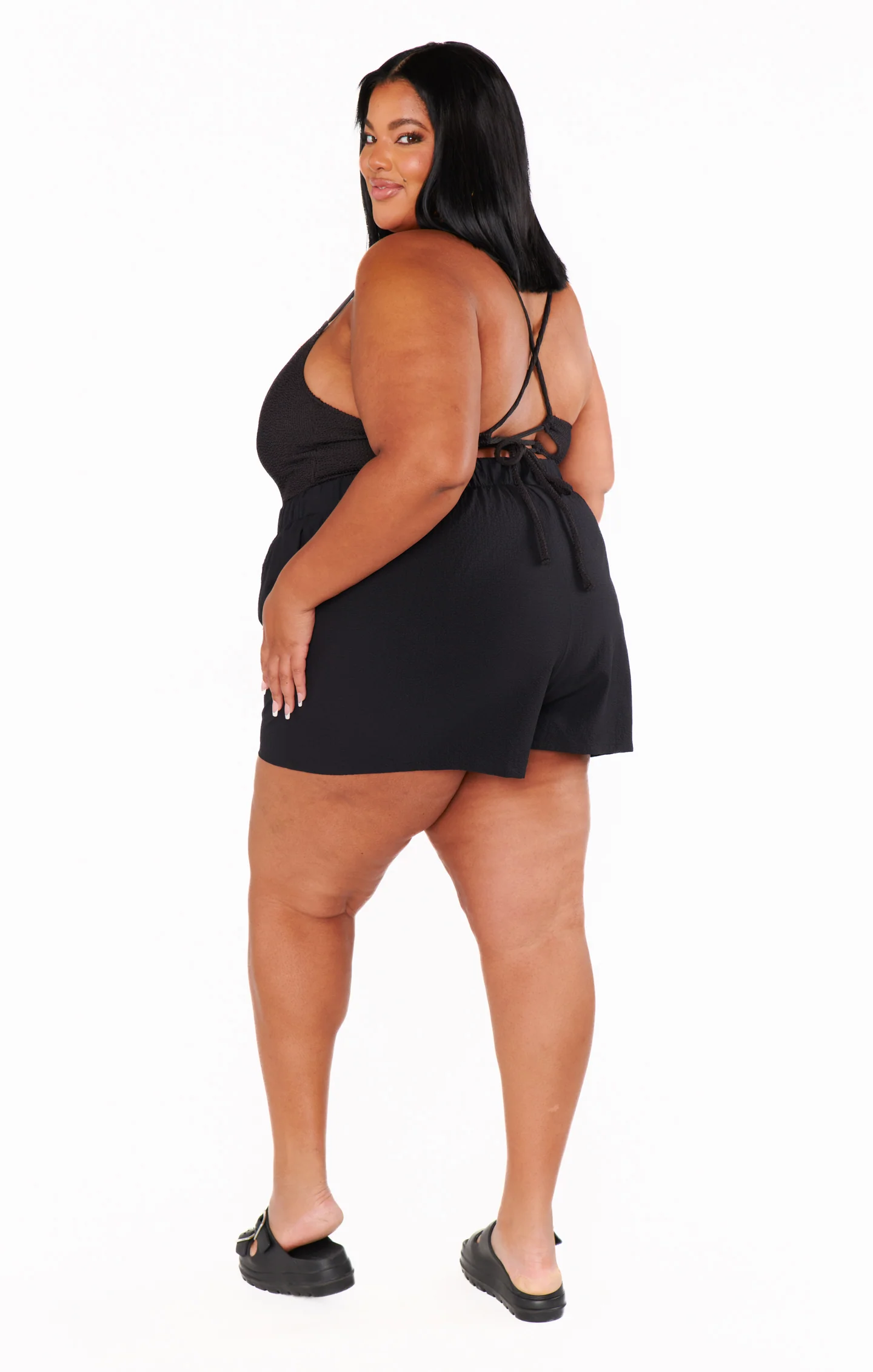 Hendrix Shorts ~ Black Crinkle Flow - Image 11