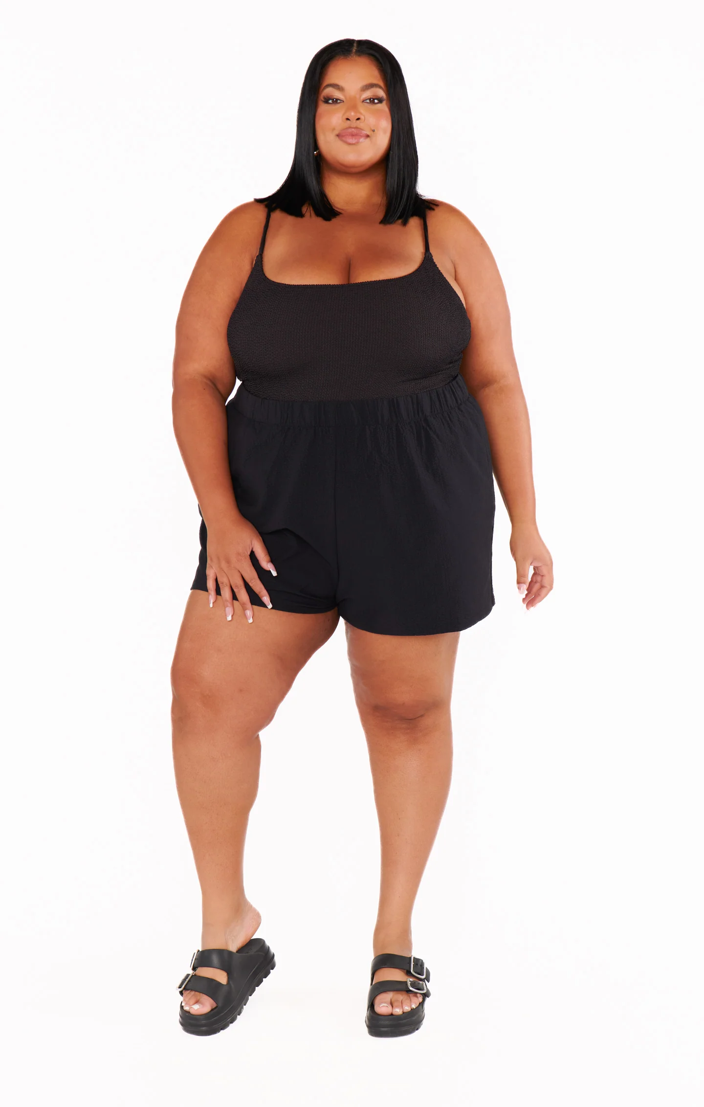 Hendrix Shorts ~ Black Crinkle Flow - Image 3