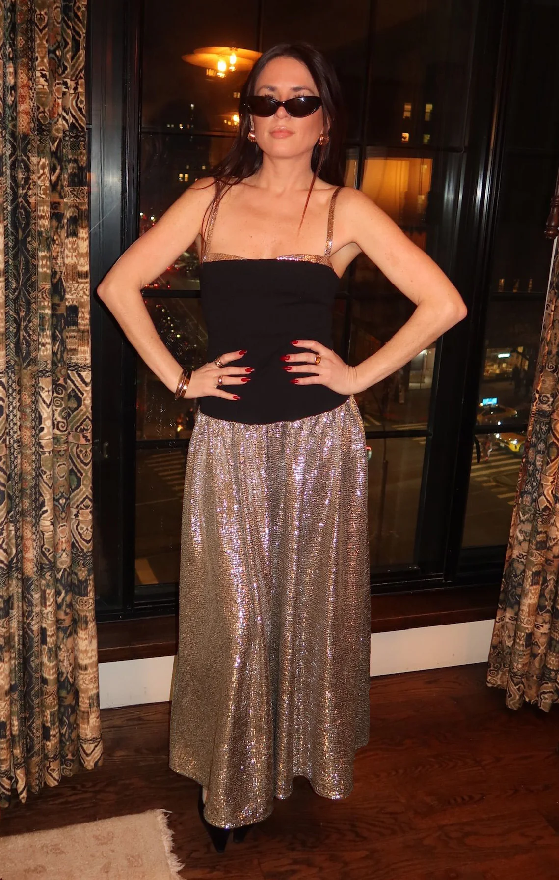Hepburn Midi Dress ~ Silver Confetti - Image 3