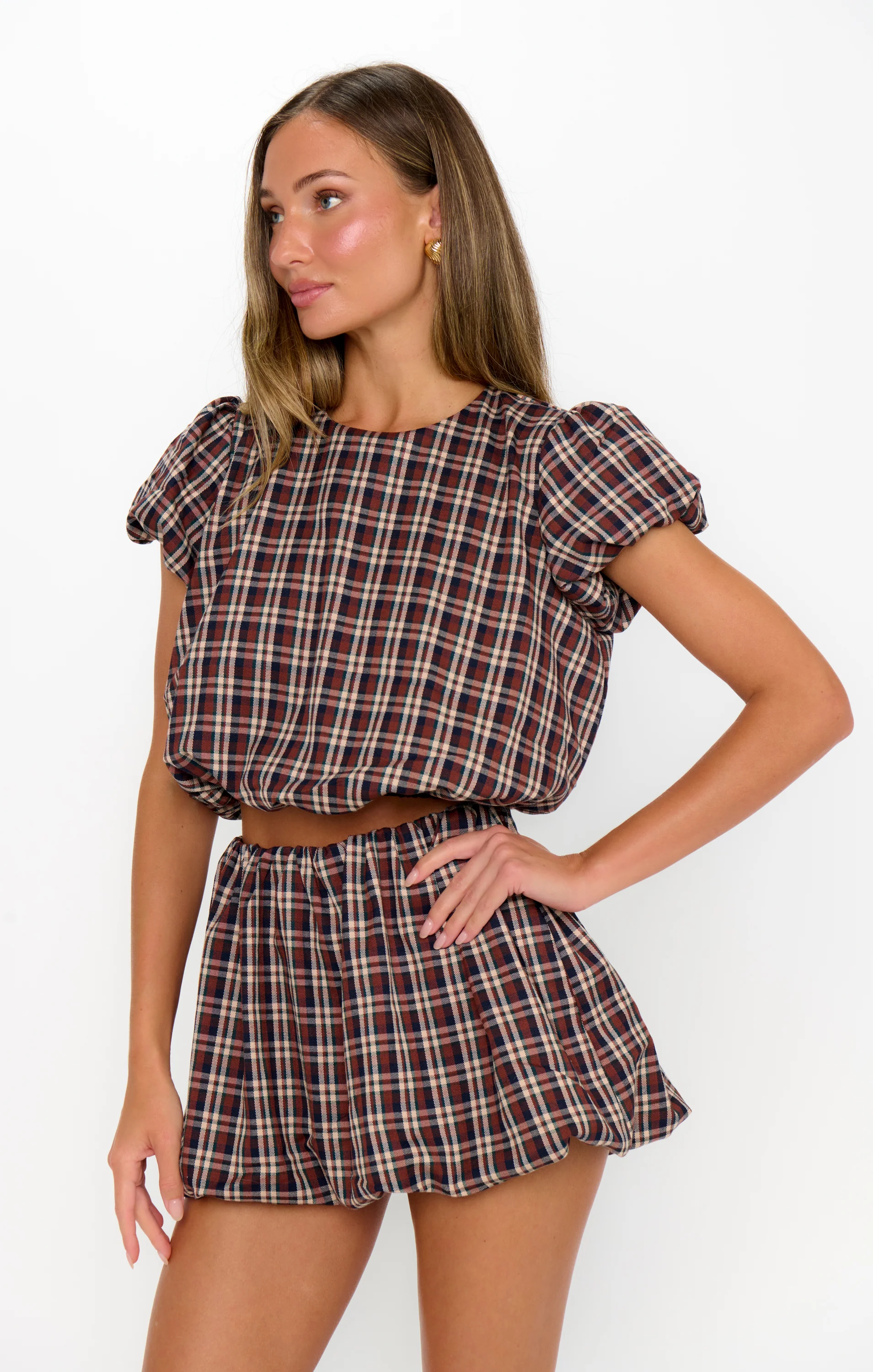 Highland Bubble Skort ~ Saddle Plaid - Image 4