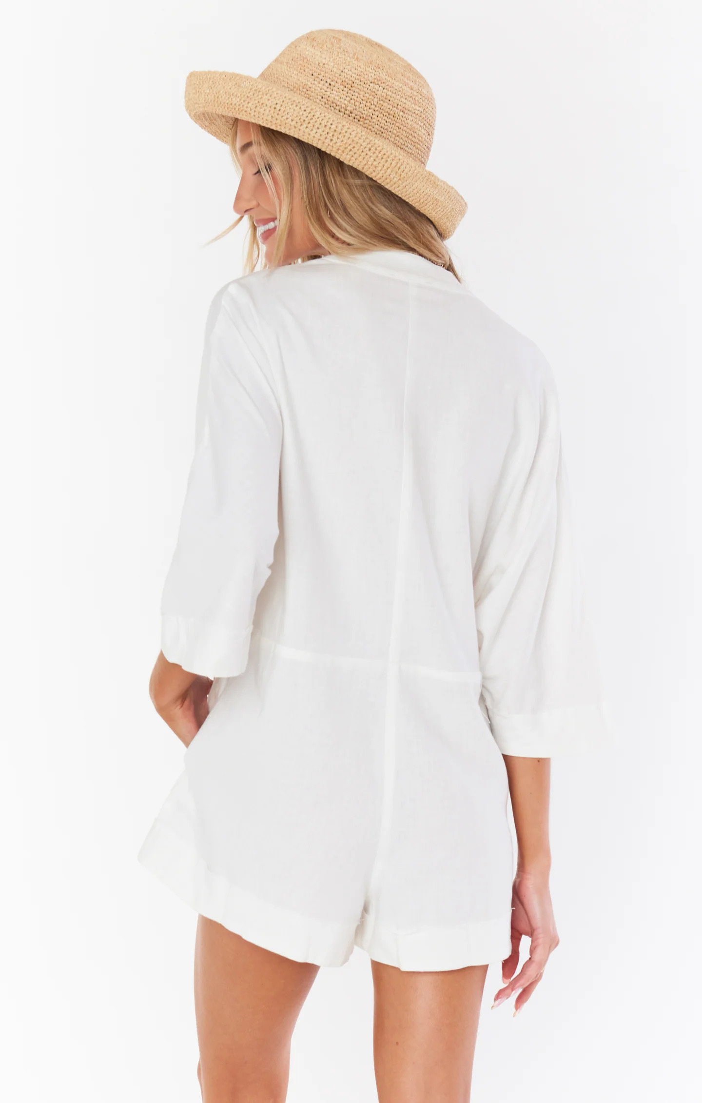 Horton Romper ~ White Linen - Image 5
