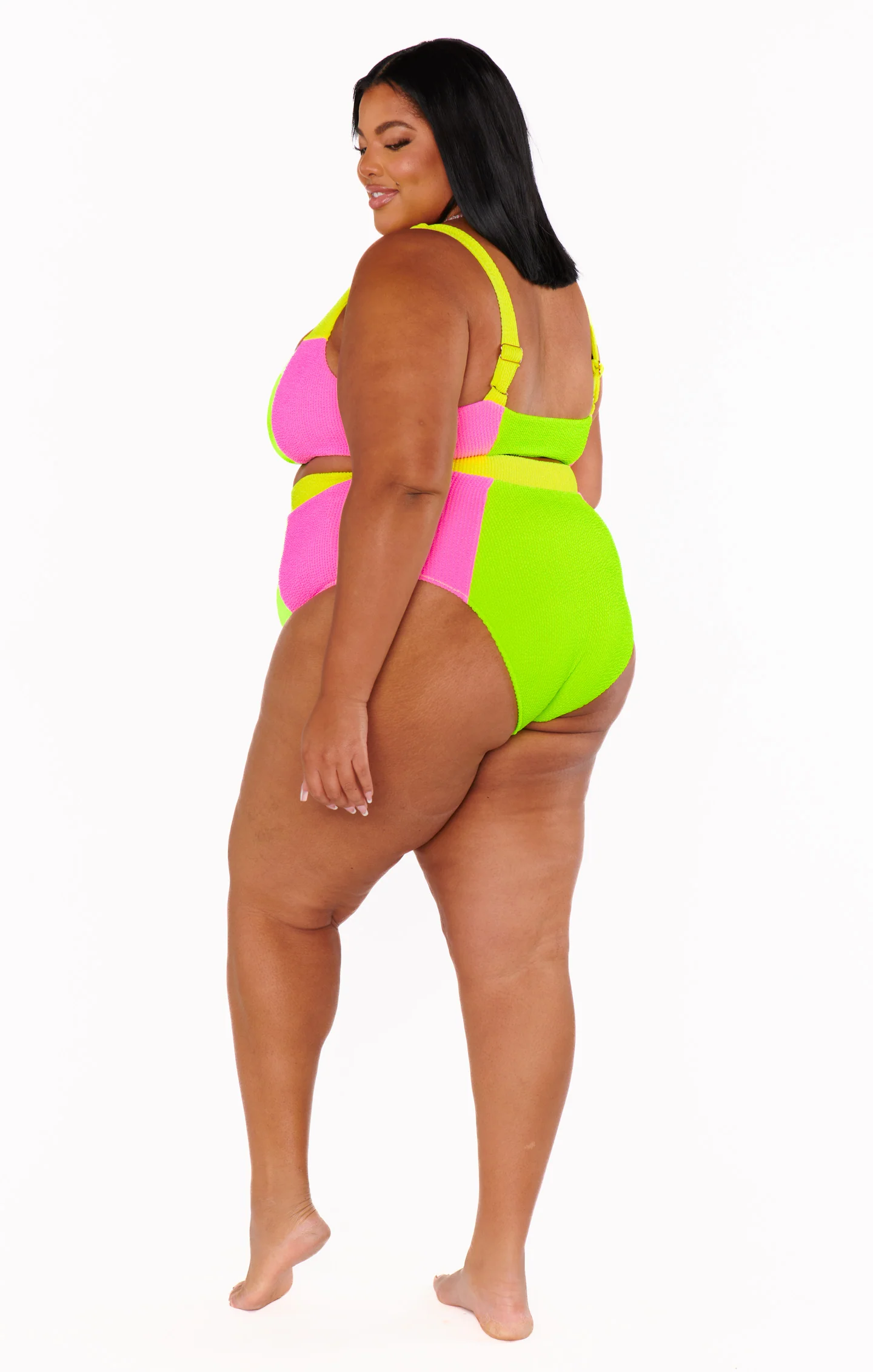 Hot Tub Top ~ 80s Party Colorblock Scrunch - Image 14