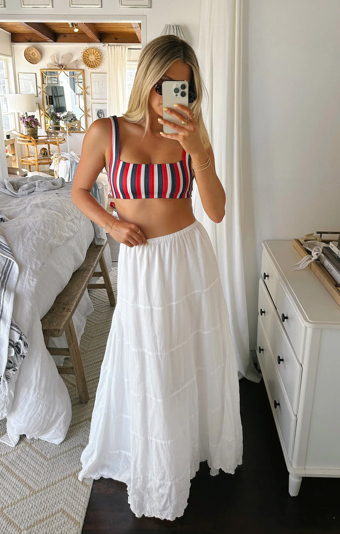Hot Tub Top ~ Americana Stripe Micro Rib - Image 4