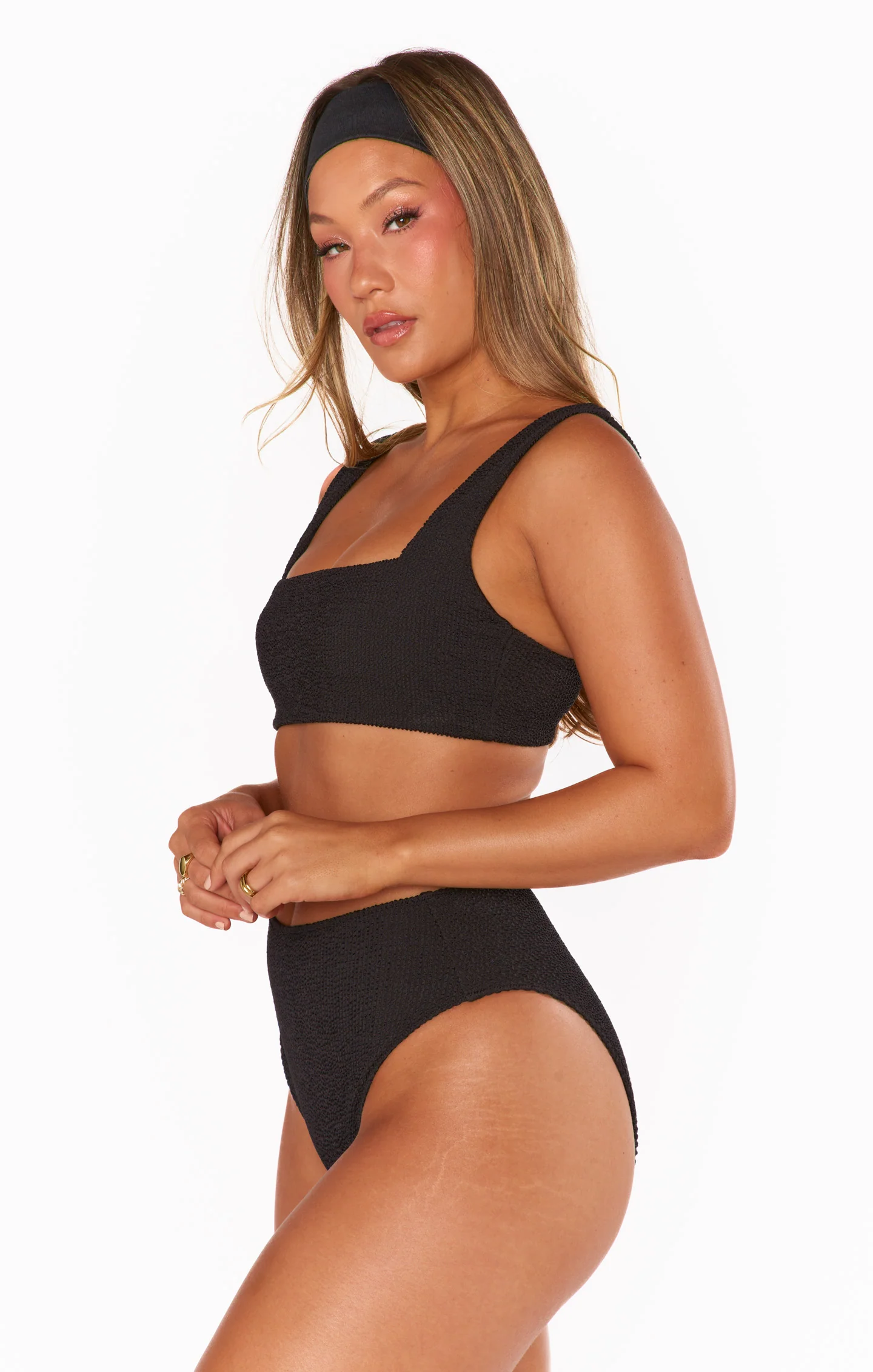 Hot Tub Top ~ Black Scrunch - Image 7