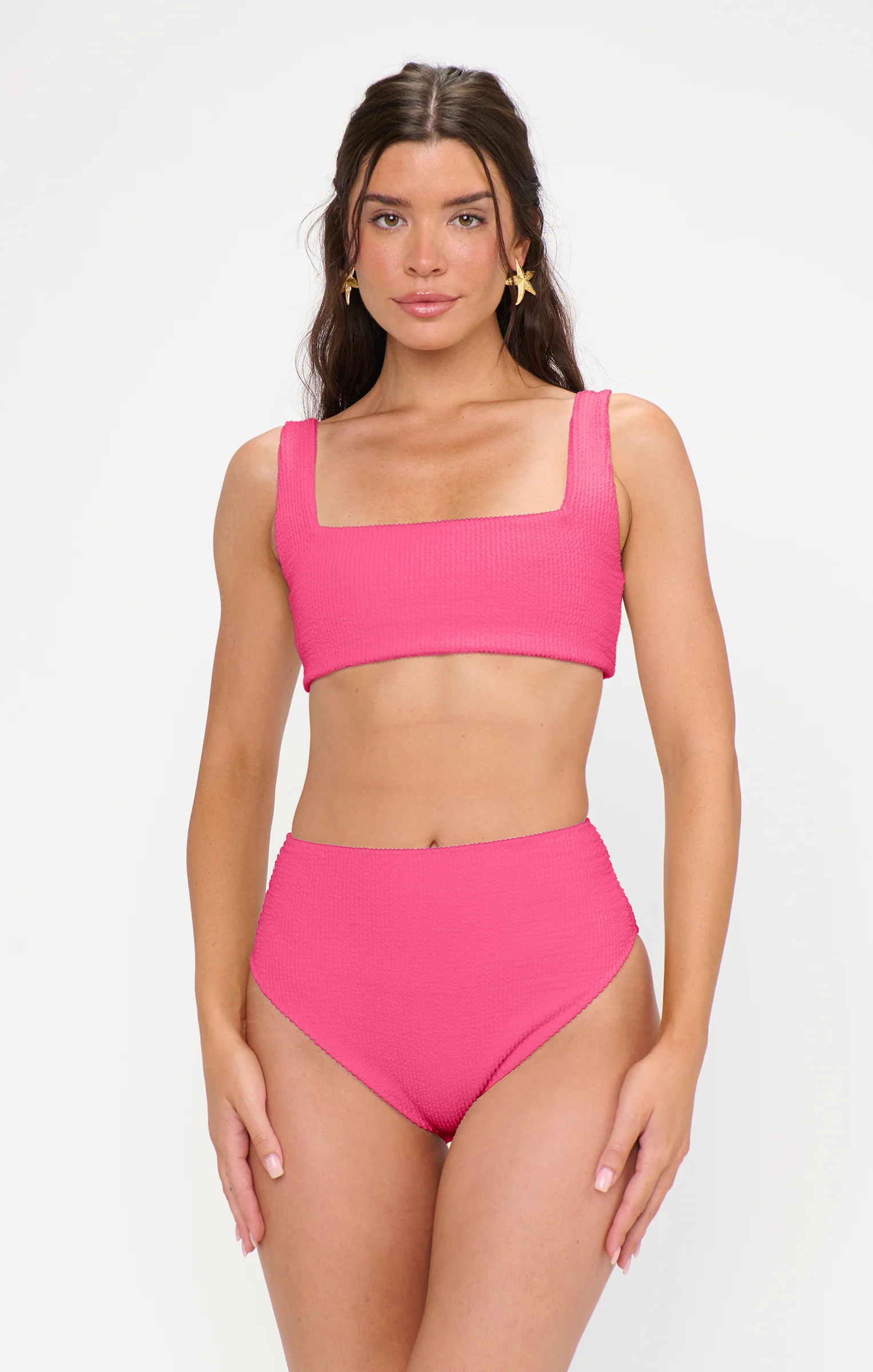 Hot Tub Top ~ Strawberry Pink Scrunch - Image 3