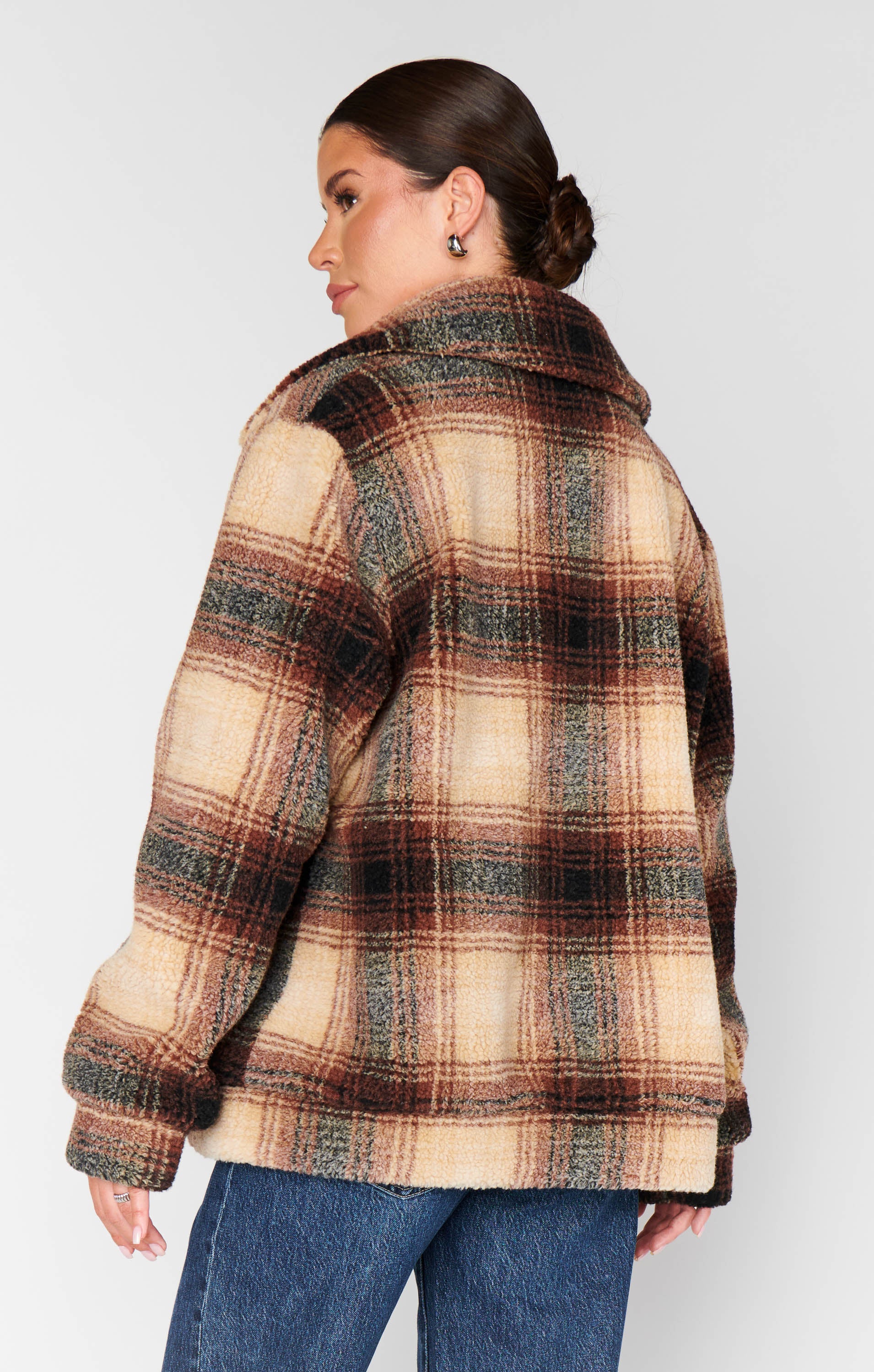 Hunter Jacket ~ Homestead Faux Sherpa Plaid - Image 5