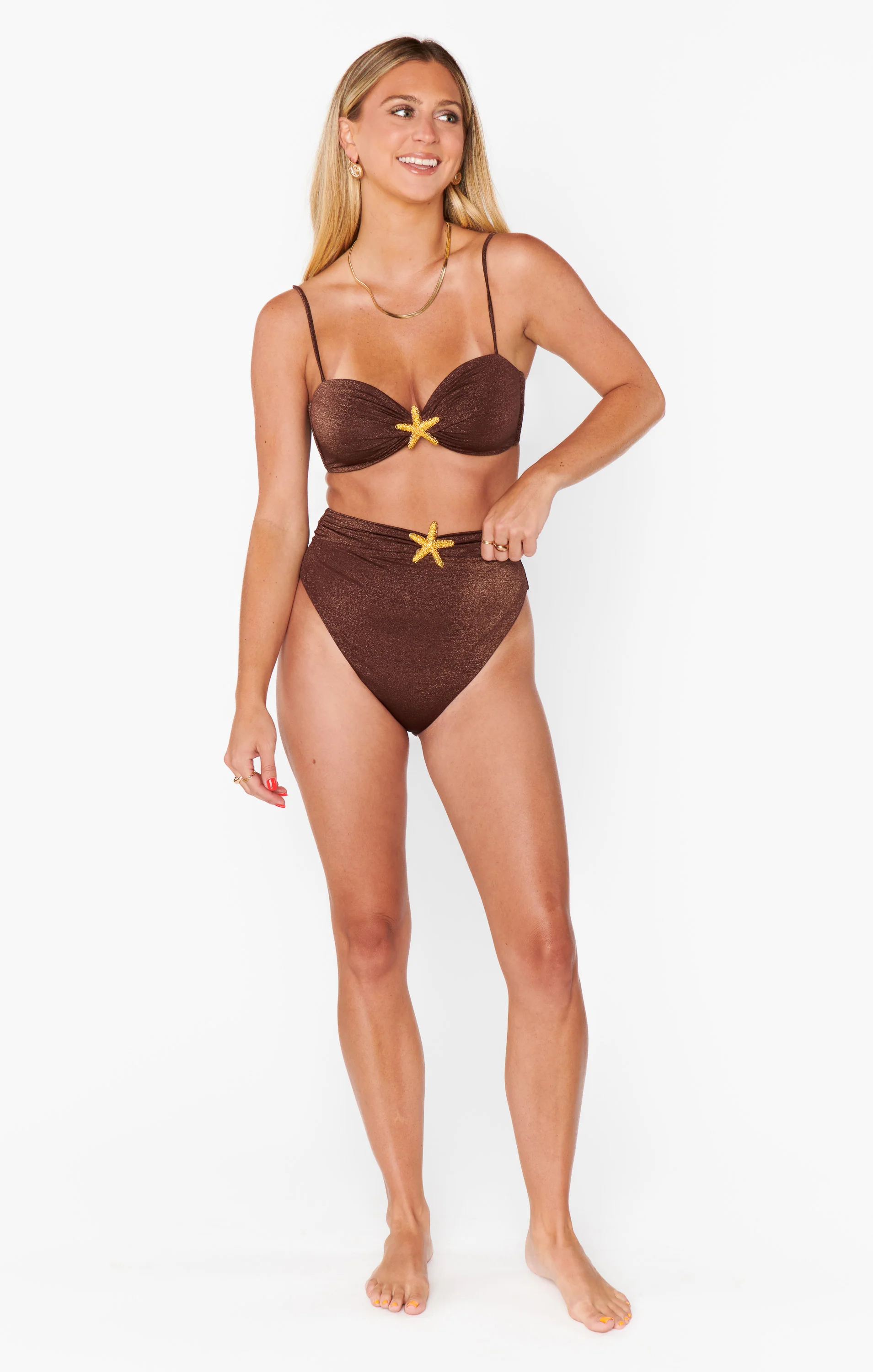 Ibiza Top ~ Cinnamon Shimmer with Starfish - Image 5