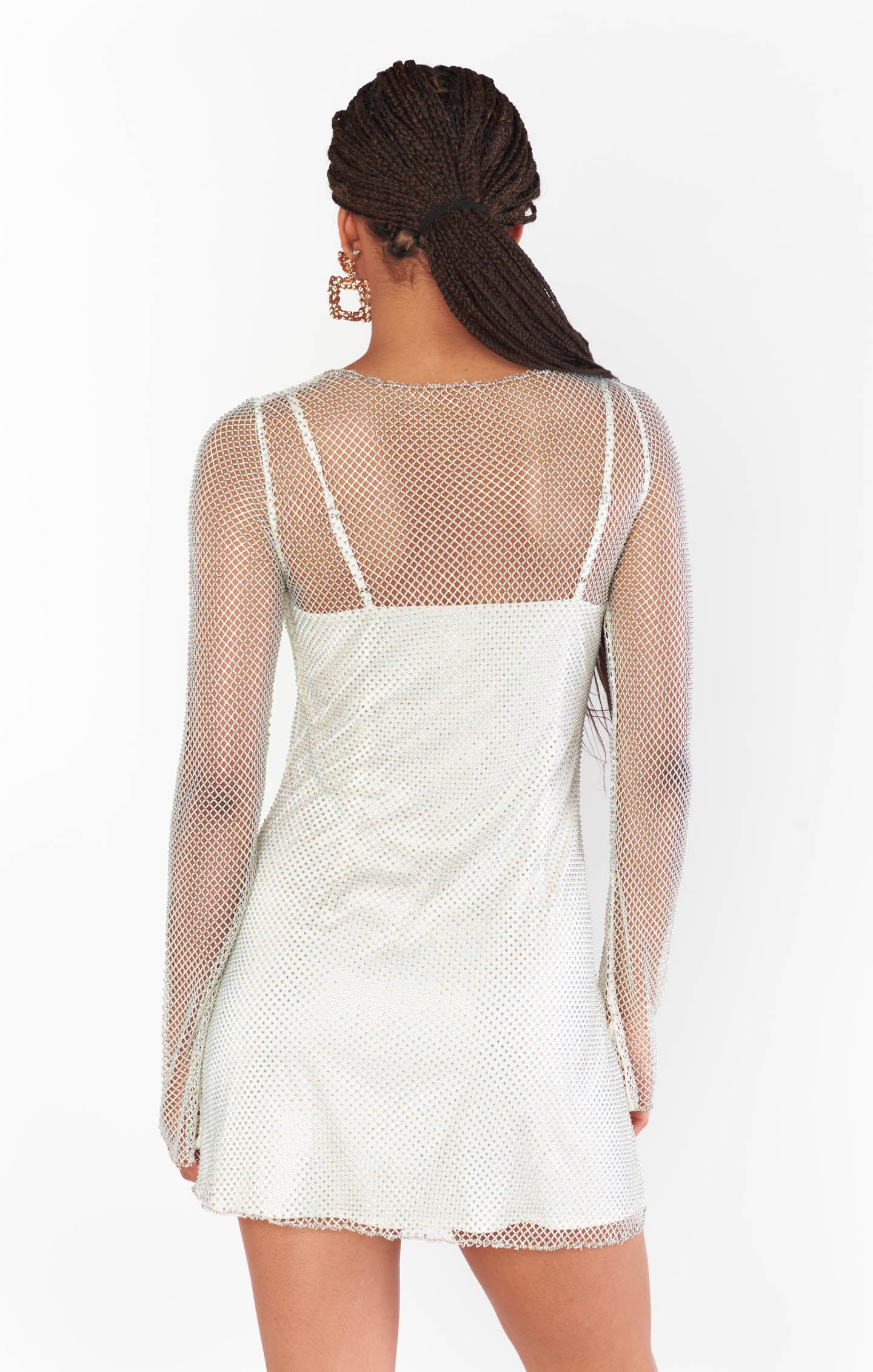 Iconic Mini Dress ~ White Glitz - Image 6