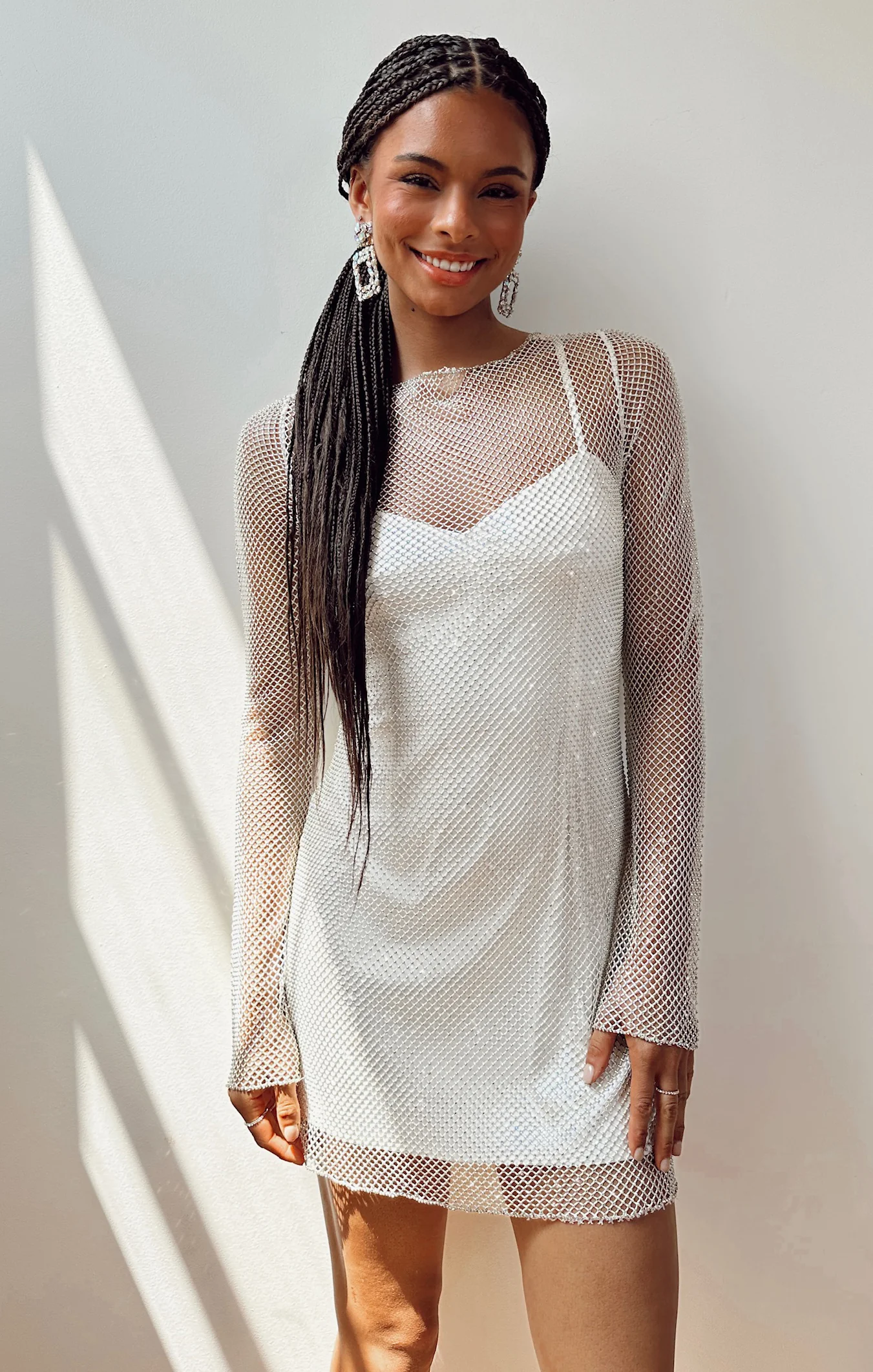 Iconic Mini Dress ~ White Glitz - Image 7