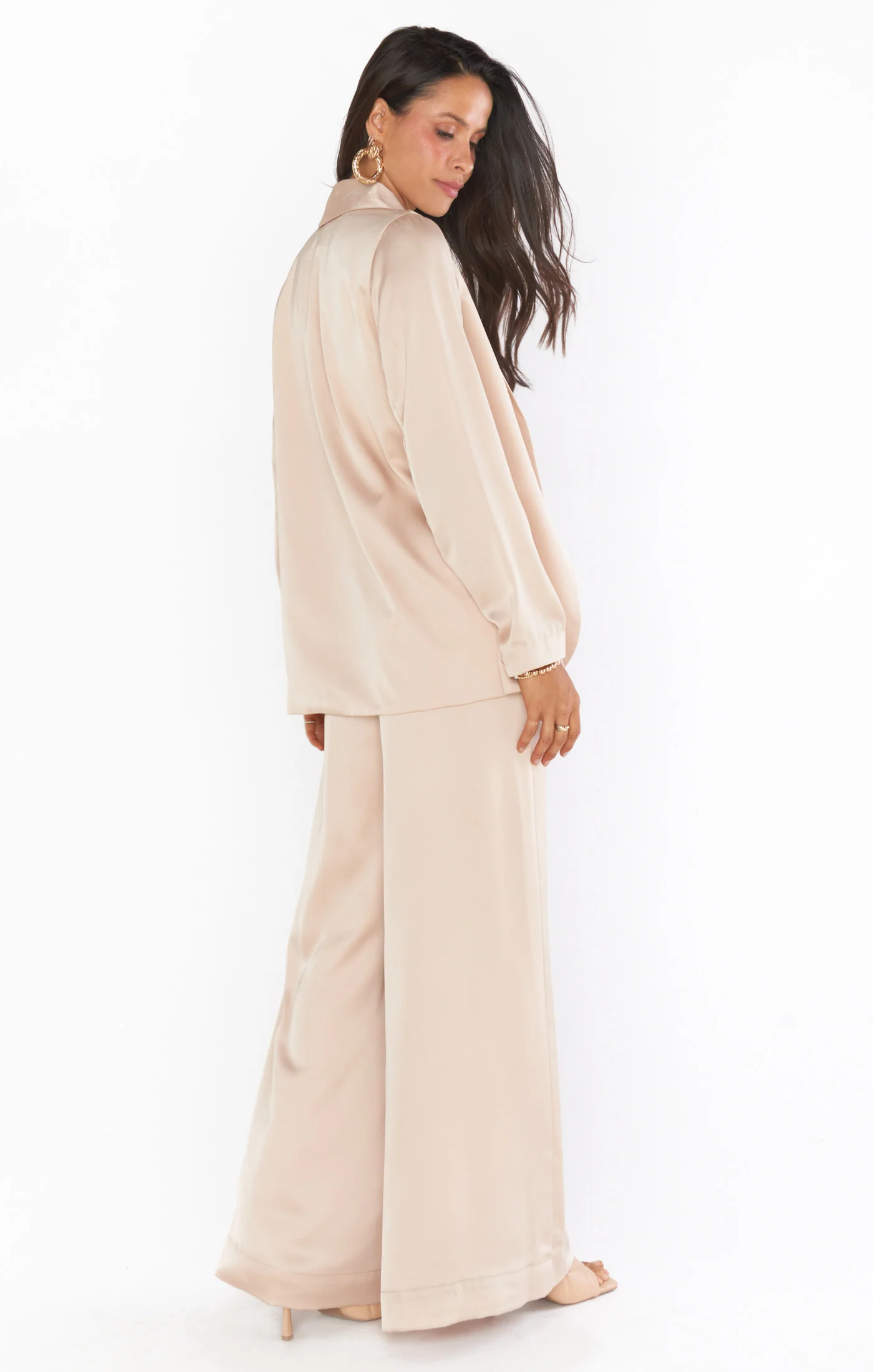Irwin Pants ~ Champagne Luxe Satin - Image 3