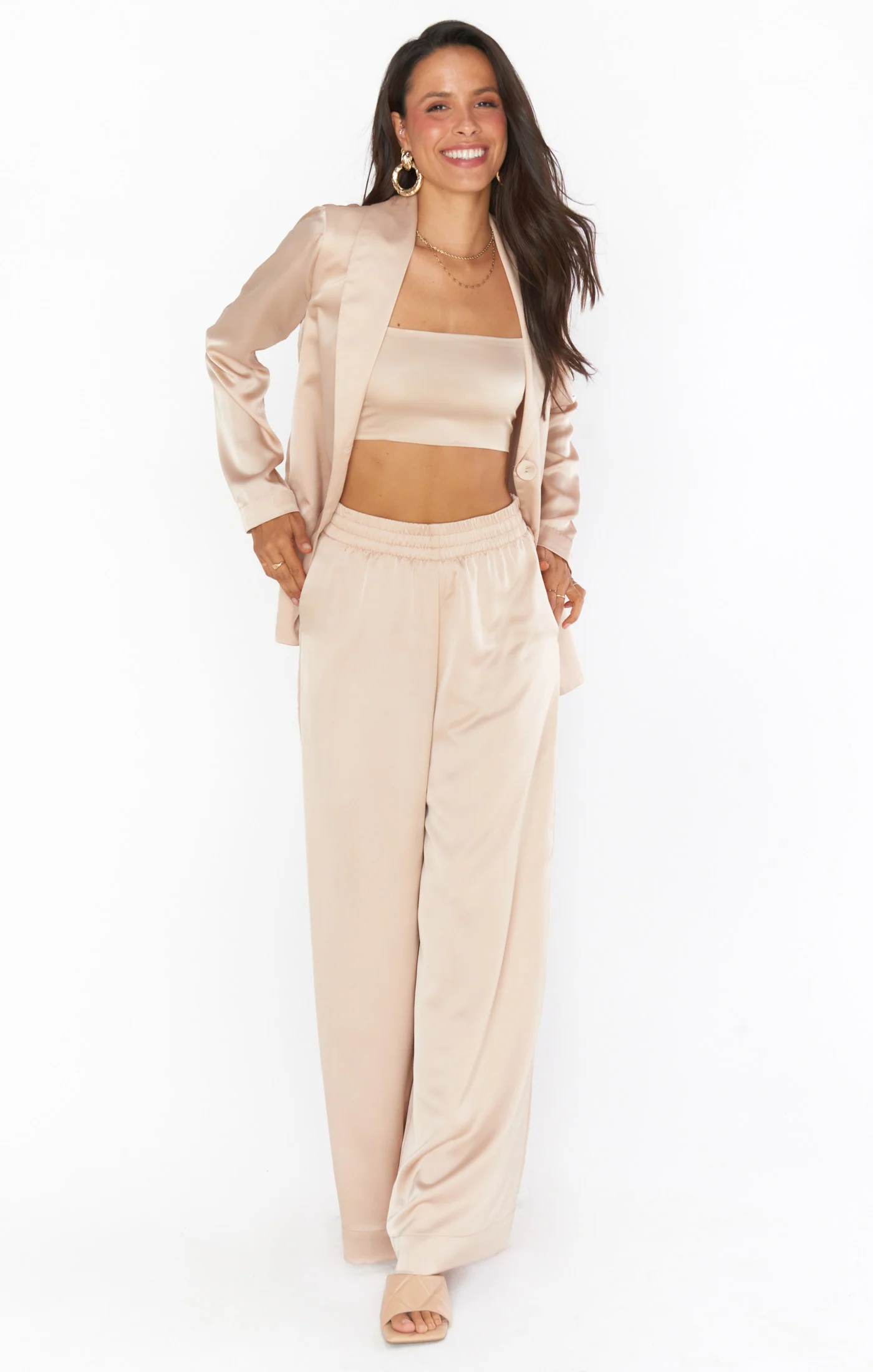 Irwin Pants ~ Champagne Luxe Satin - Image 5