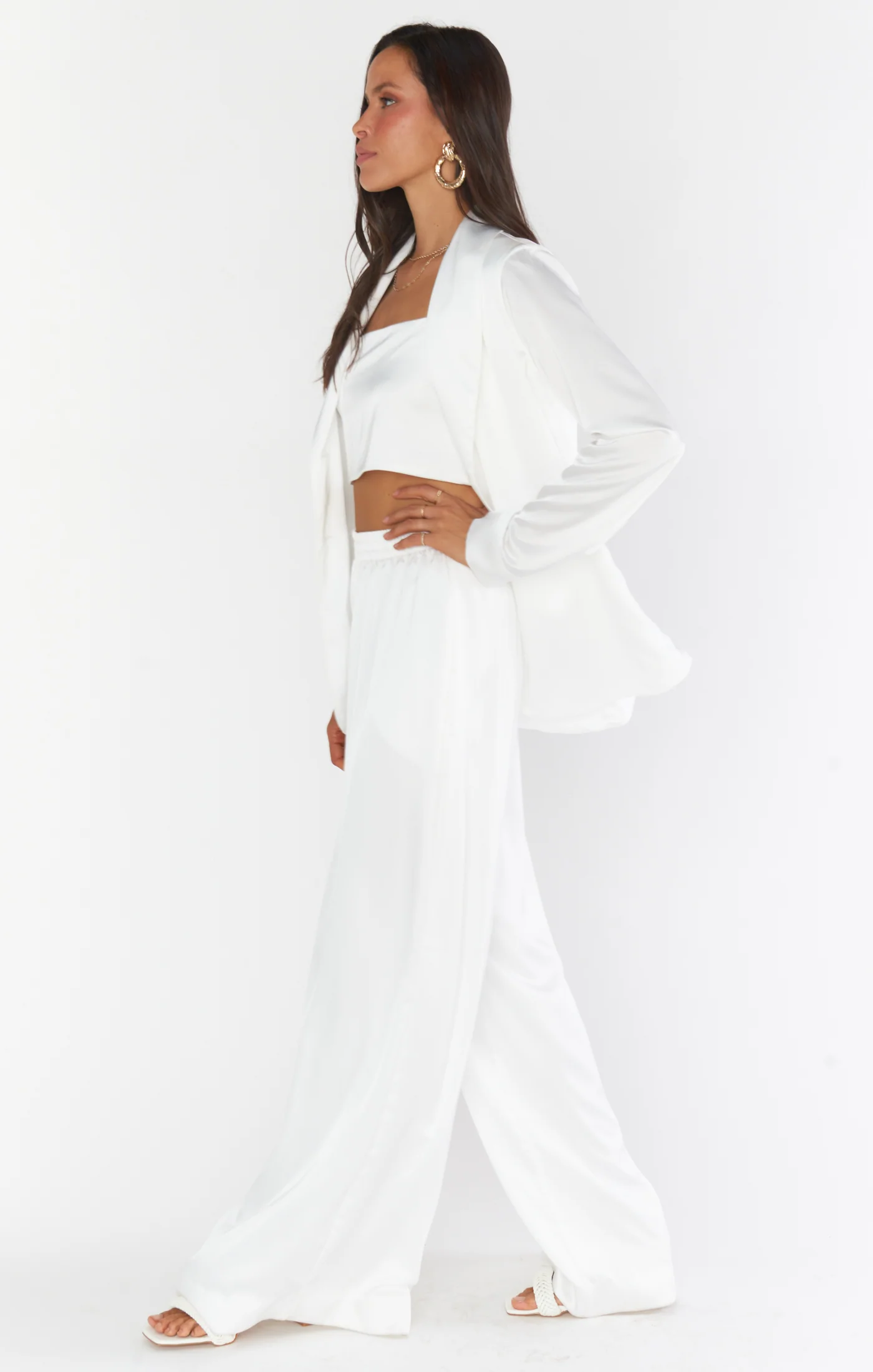 Irwin Pants ~ Ivory Luxe Satin - Image 4