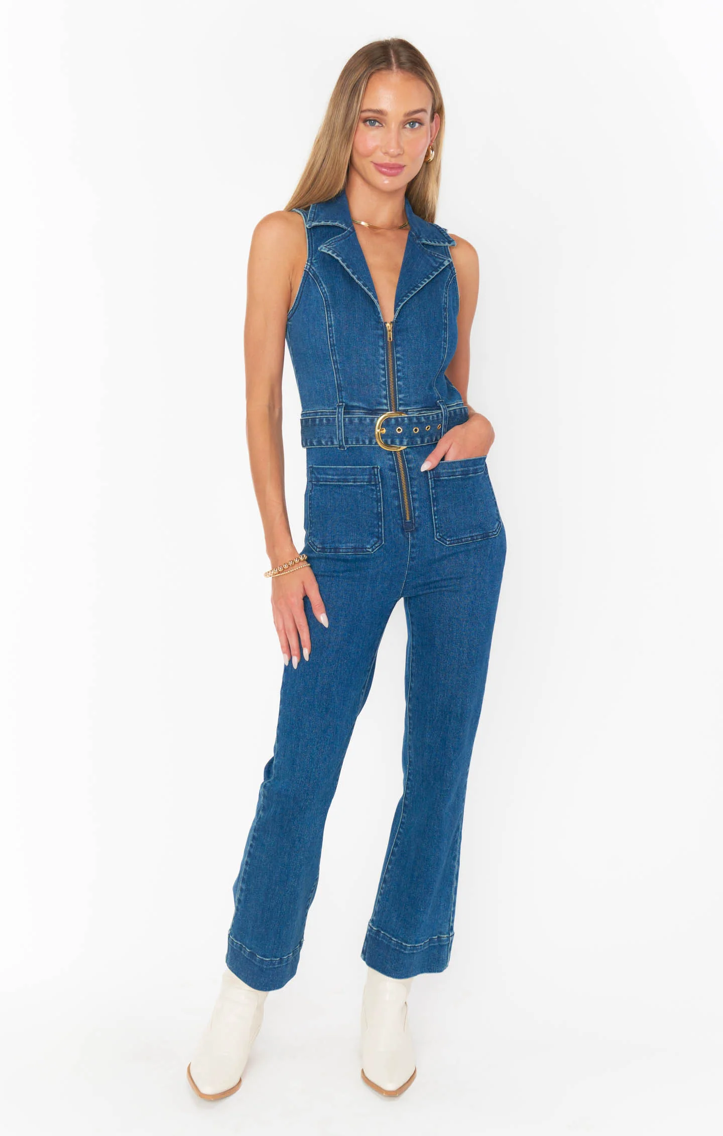 Jacksonville Cropped Jumpsuit ~ Lunar Blue - Image 4