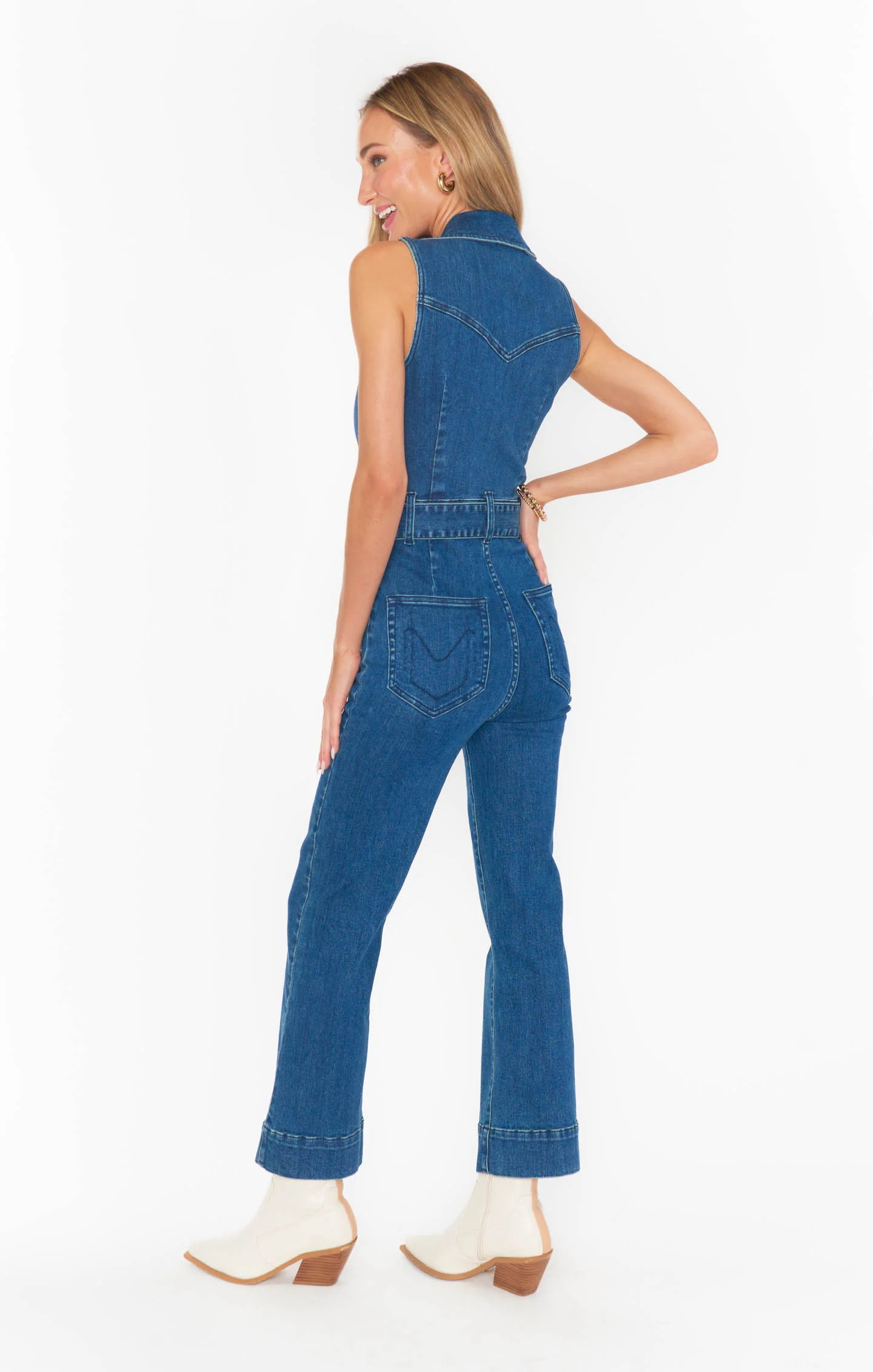 Jacksonville Cropped Jumpsuit ~ Lunar Blue - Image 6