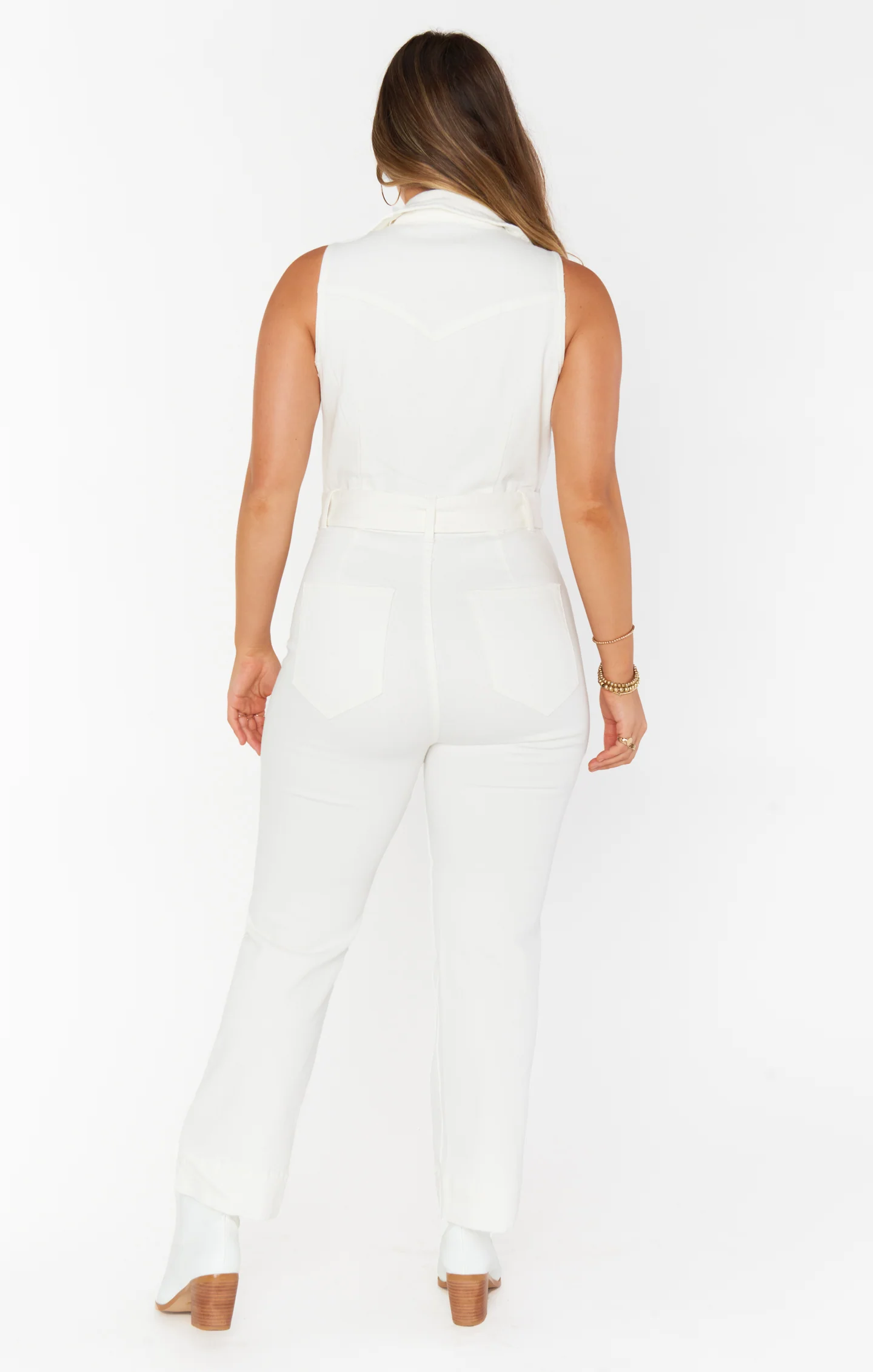 Jacksonville Cropped Jumpsuit ~ Pearly White - Image 9