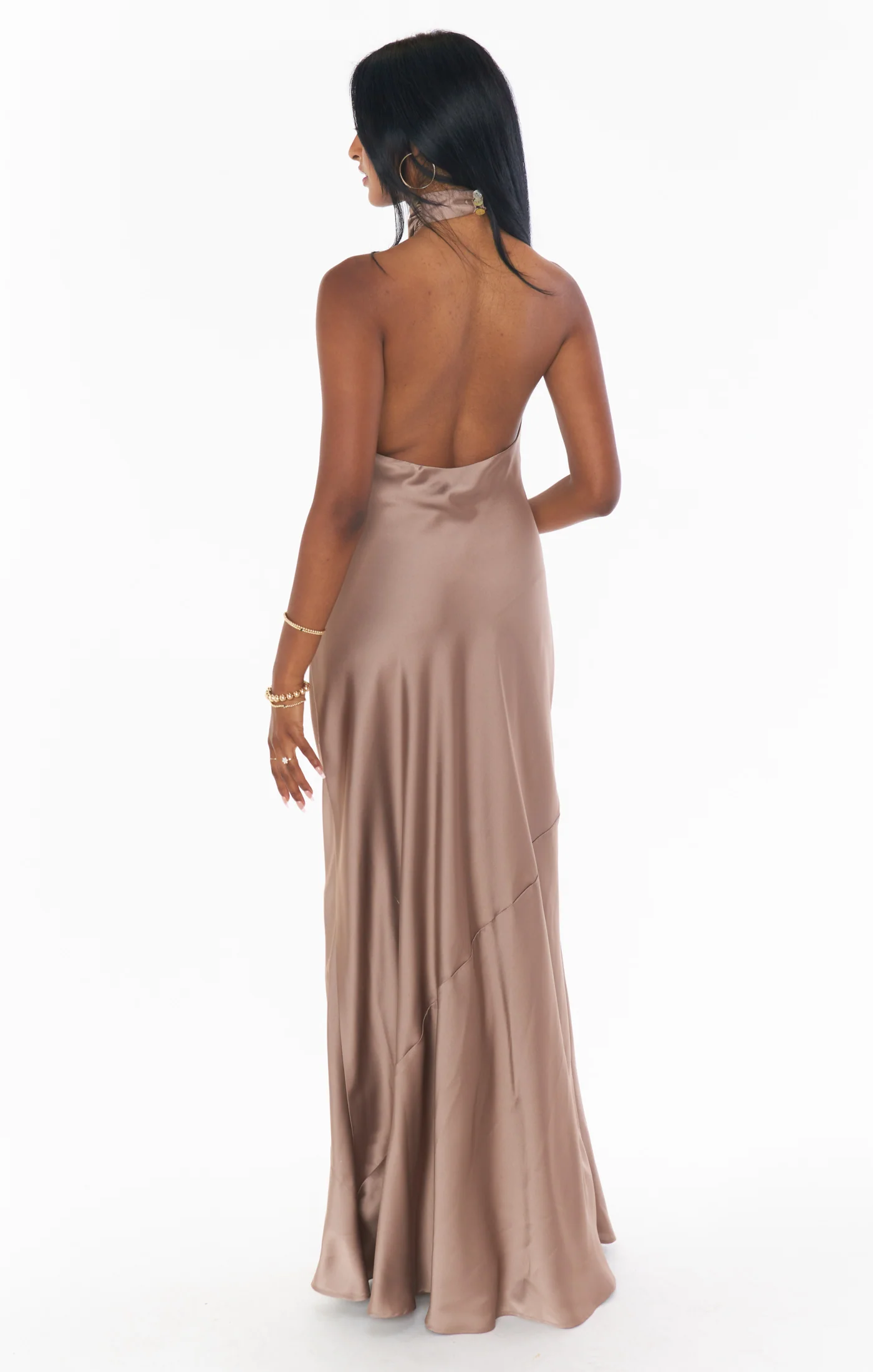 Jasmine Halter Maxi Dress ~ Dune Luxe Satin - Image 7