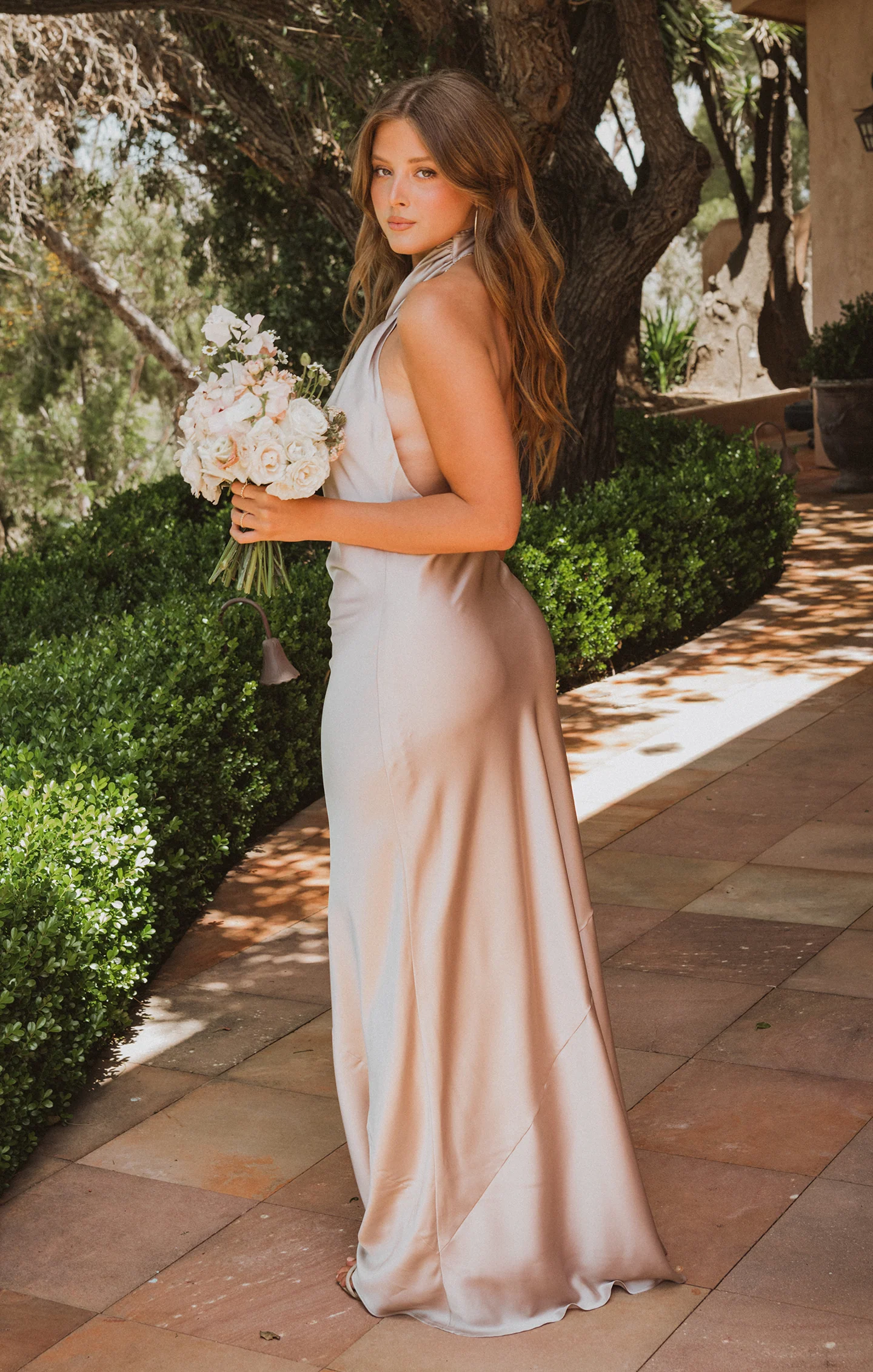 Jasmine Halter Maxi Dress ~ Show Me The Ring Luxe Satin - Image 2