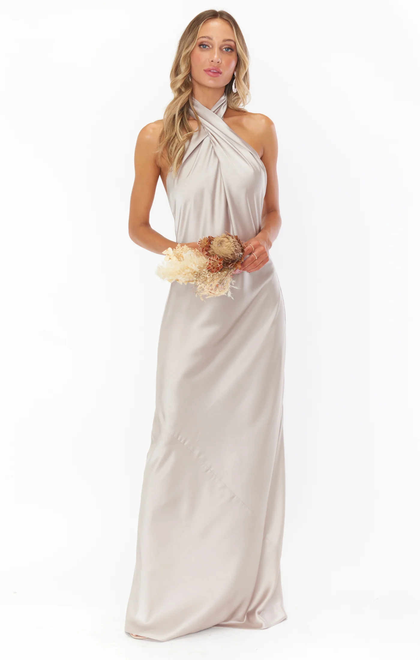 Jasmine Halter Maxi Dress ~ Show Me The Ring Luxe Satin - Image 6