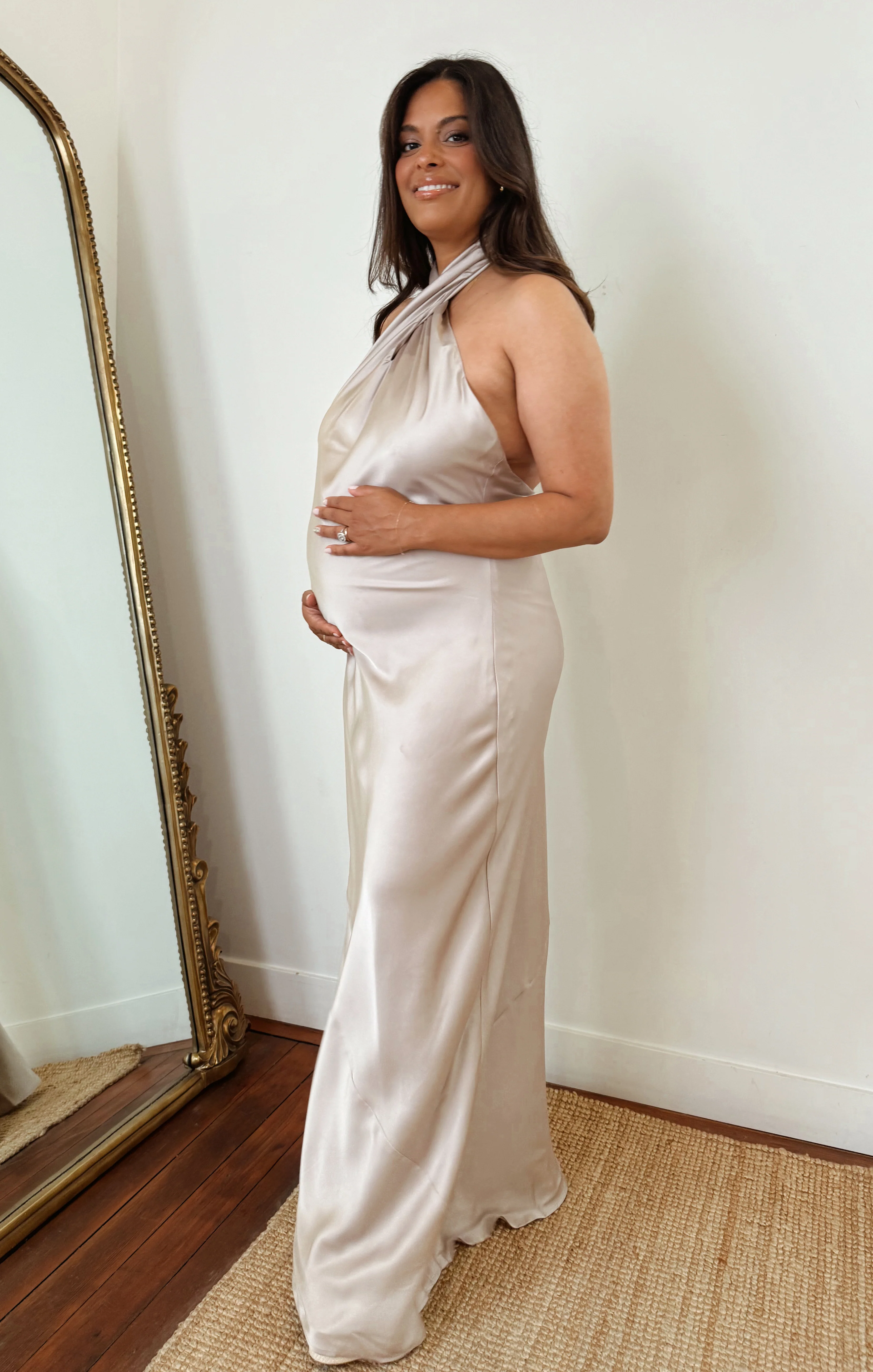 Jasmine Halter Maxi Dress ~ Show Me The Ring Luxe Satin - Image 9
