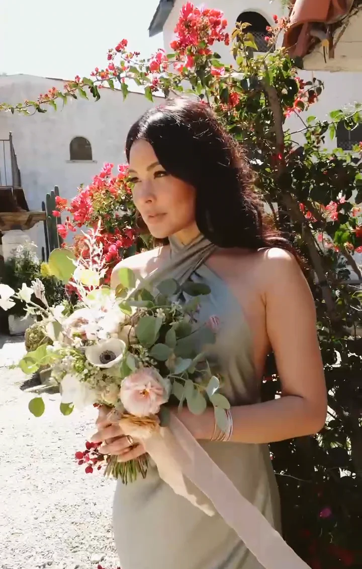 Jasmine Halter Midi Dress ~ Moss Green Luxe Satin - Image 6