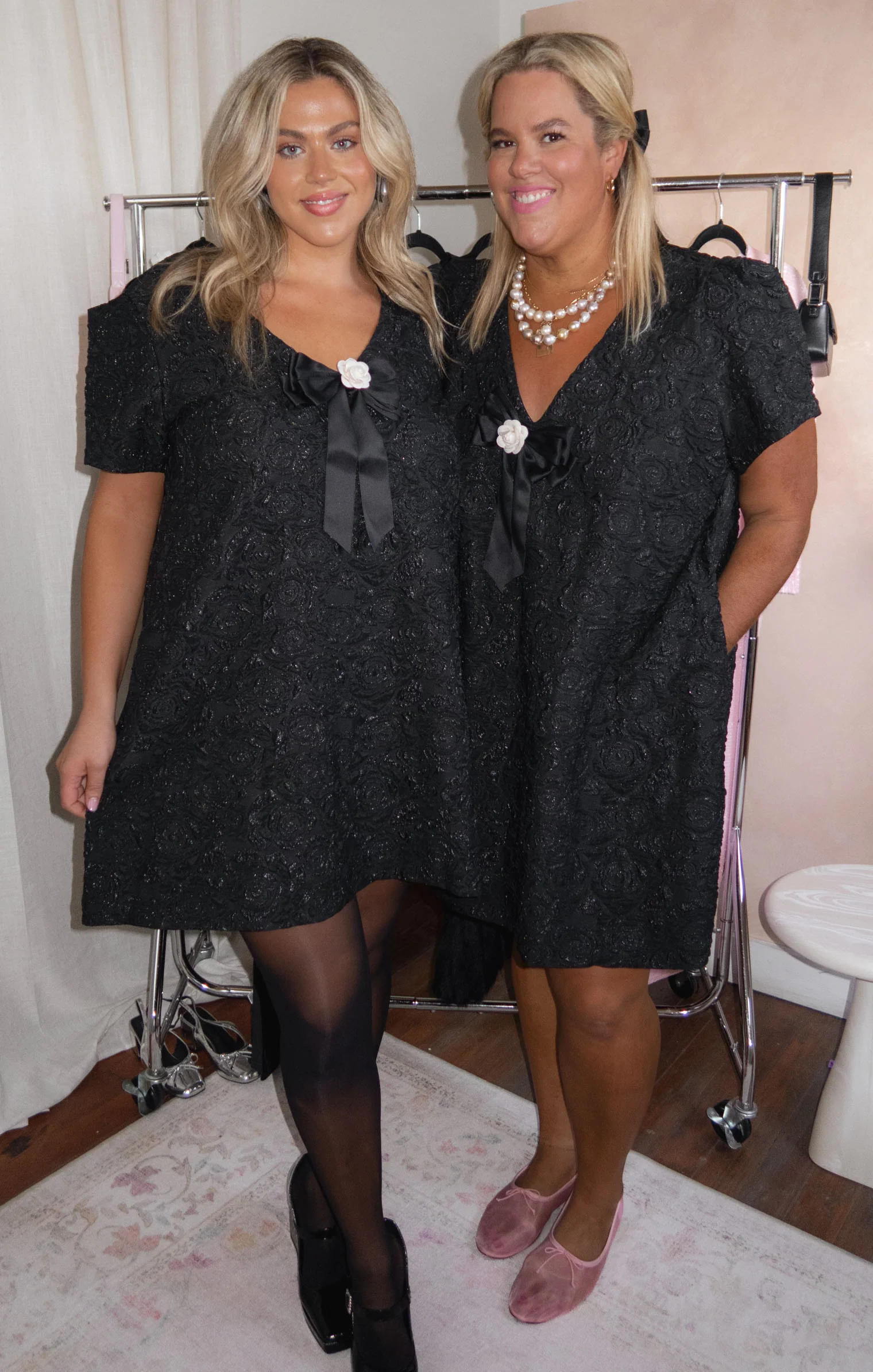 Jeanette Dress ~ Black Blooms Jacquard - Image 14