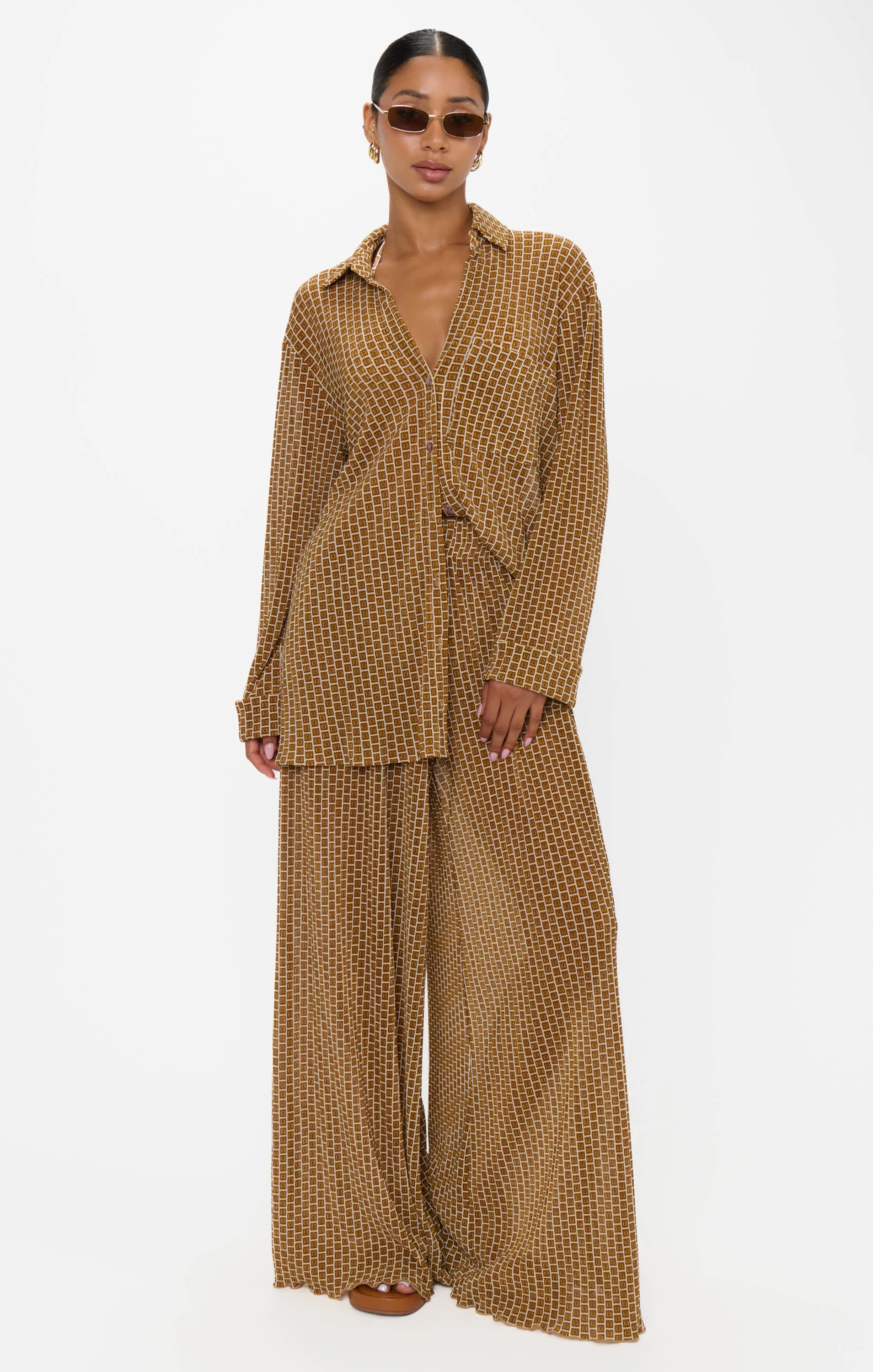 Jet Setter Pants ~ Beachy Bronze Geo - Image 2