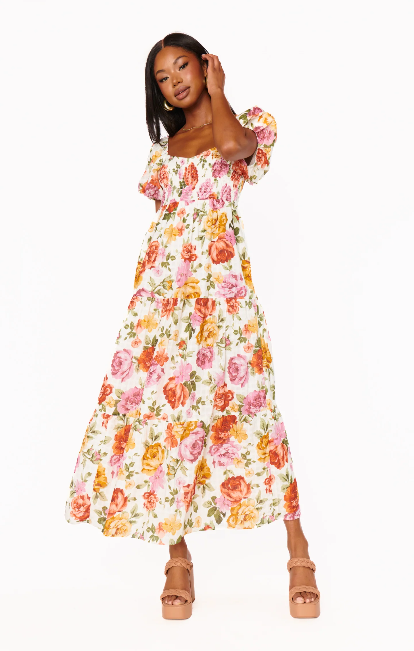 Joanna Maxi Dress ~ Ivory Hillside Floral - Image 12