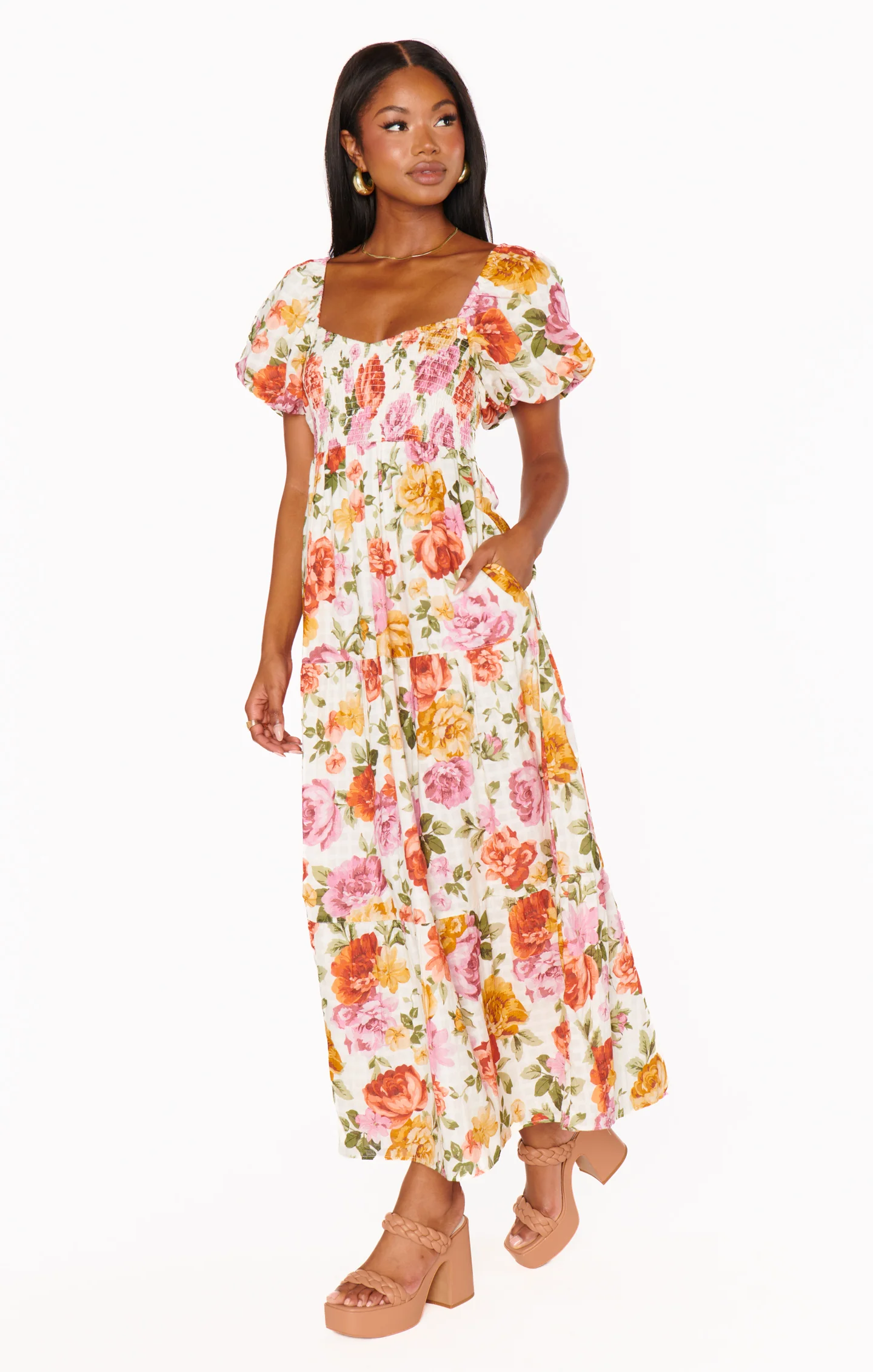 Joanna Maxi Dress ~ Ivory Hillside Floral - Image 7