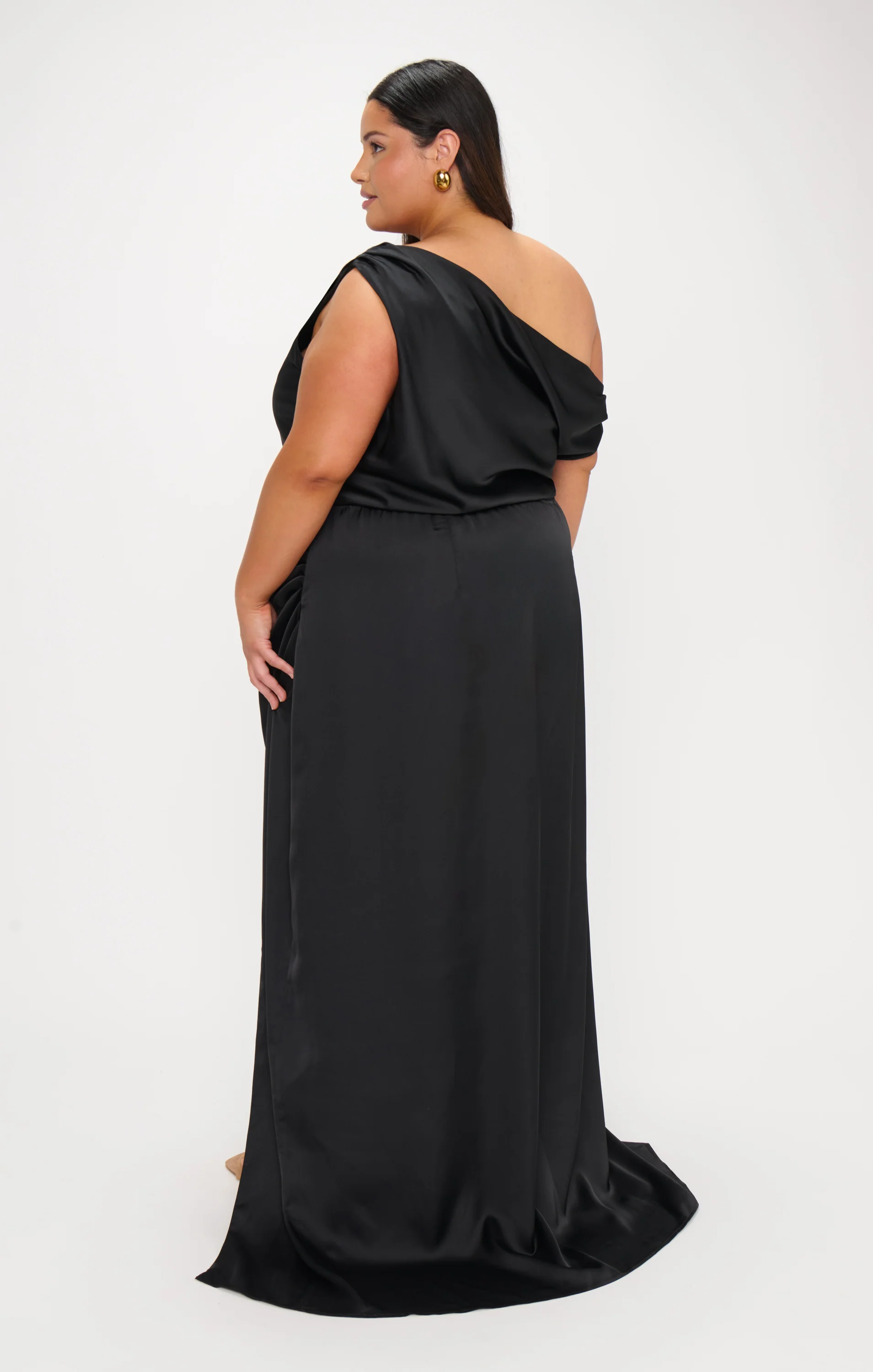 Jodie Dress ~ Black Luxe Satin - Image 10