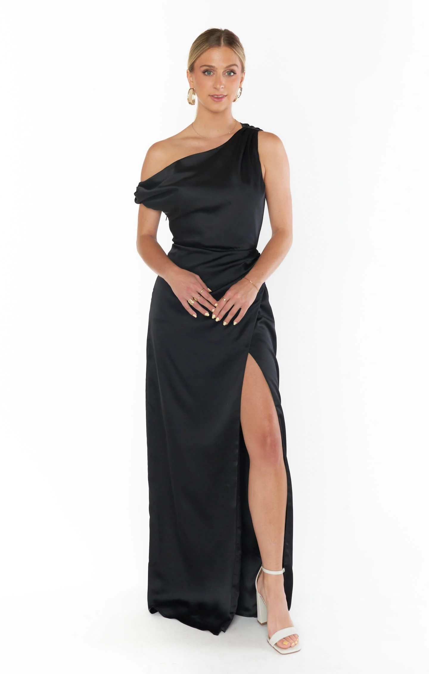 Jodie Dress ~ Black Luxe Satin - Image 11