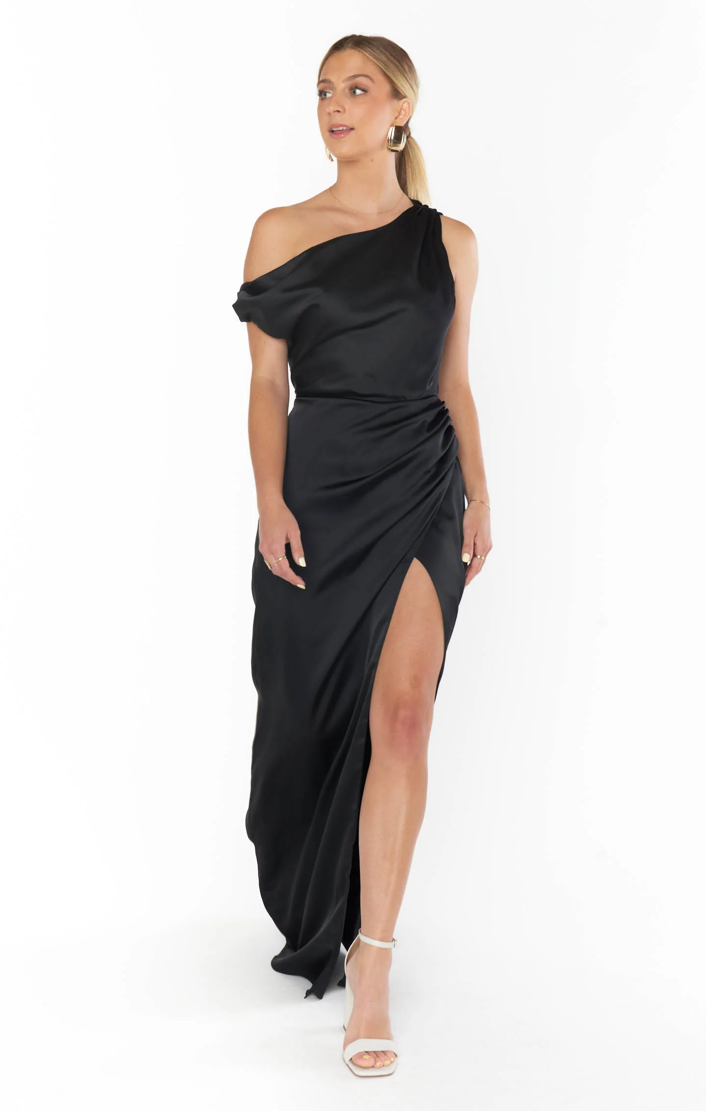 Jodie Dress ~ Black Luxe Satin - Image 4