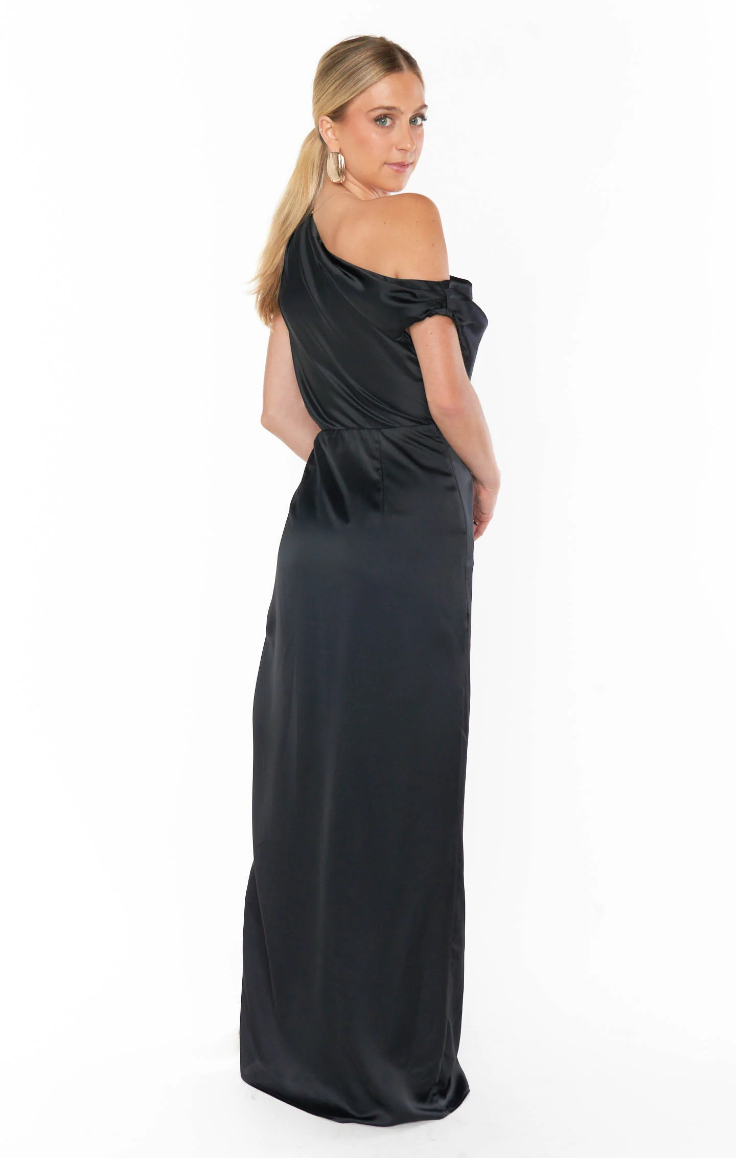 Jodie Dress ~ Black Luxe Satin - Image 6