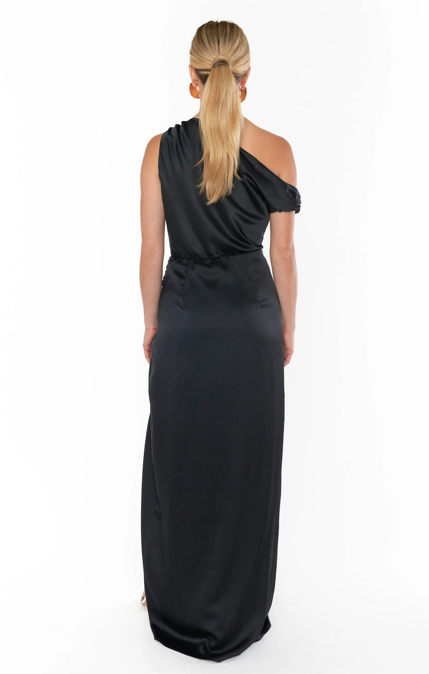 Jodie Dress ~ Black Luxe Satin - Image 8