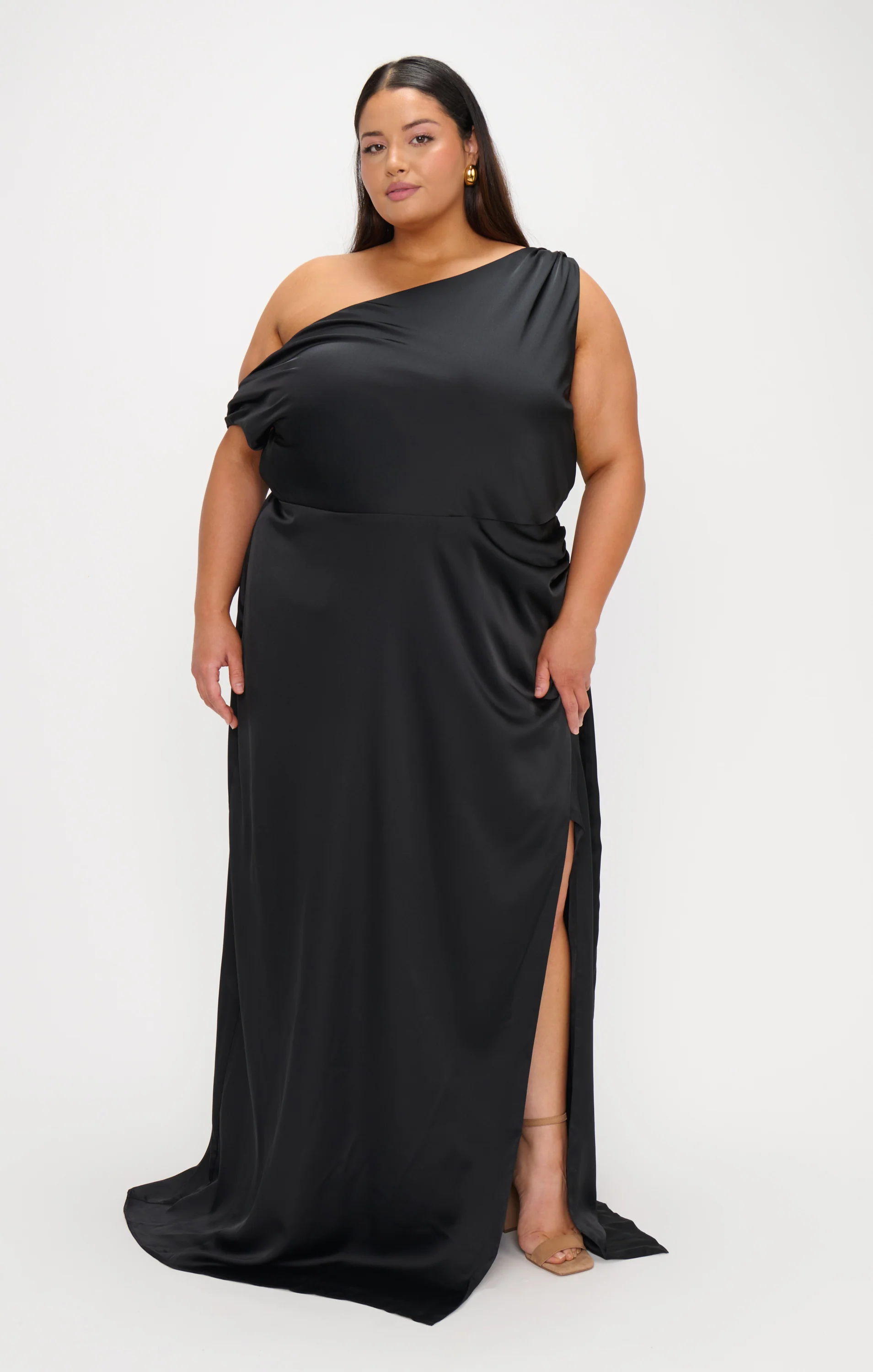 Jodie Dress ~ Black Luxe Satin - Image 9