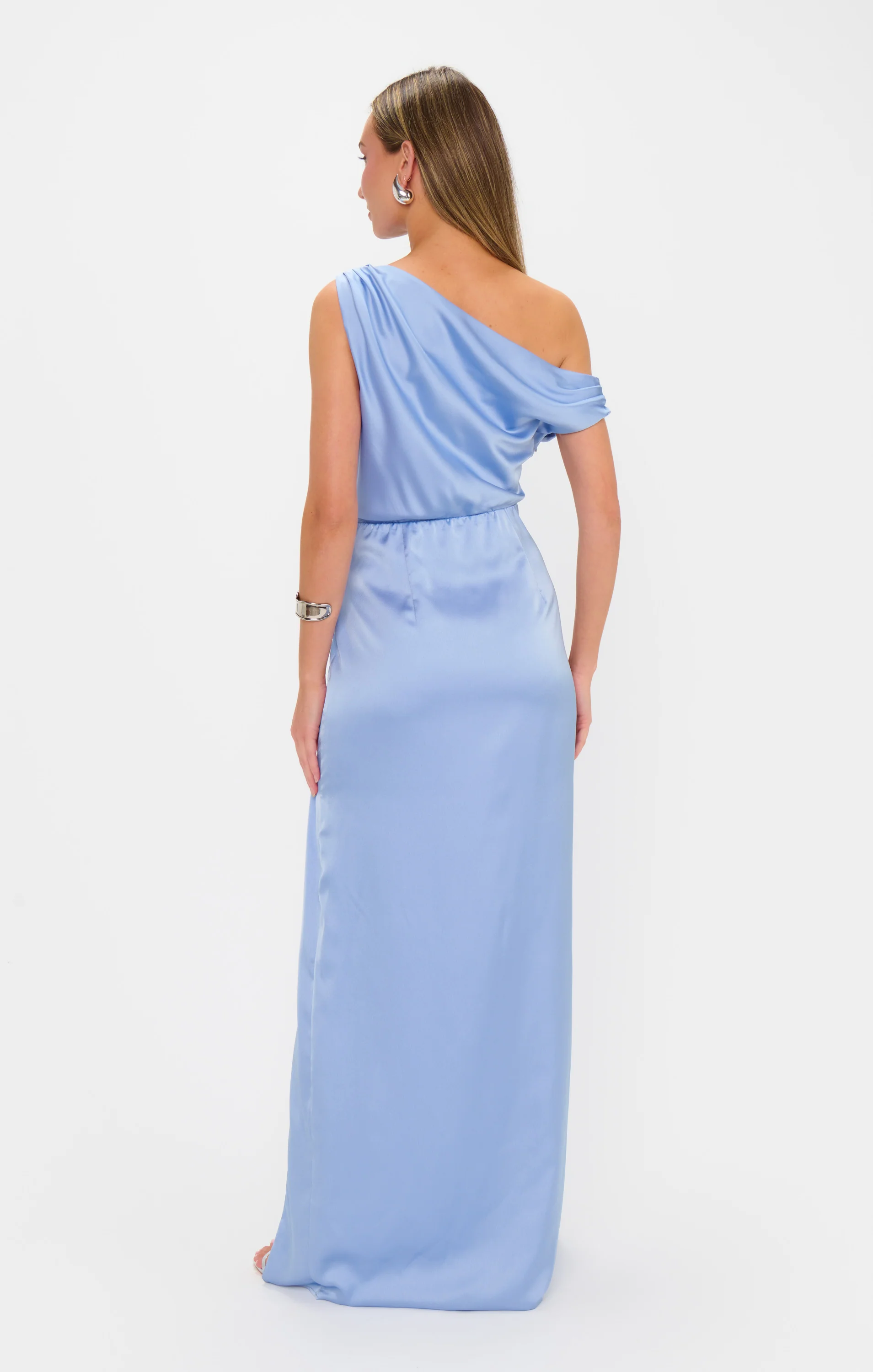 Jodie Dress ~ Borrowed Blue Luxe Satin - Image 5