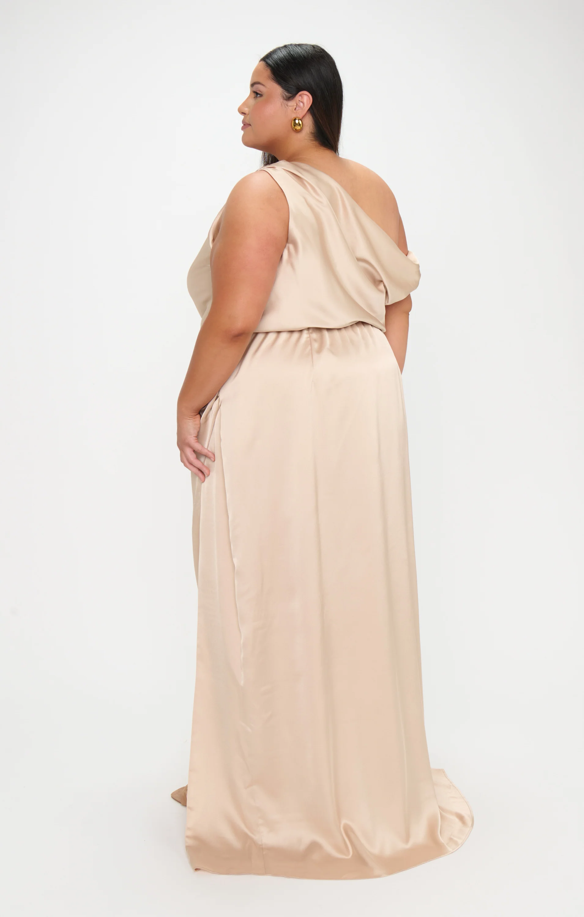 Jodie Dress ~ Champagne Luxe Satin - Image 12