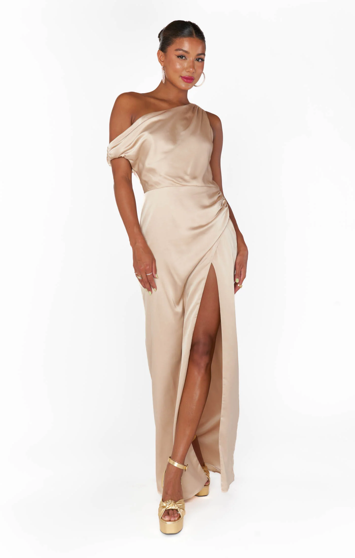 Jodie Dress ~ Champagne Luxe Satin - Image 14