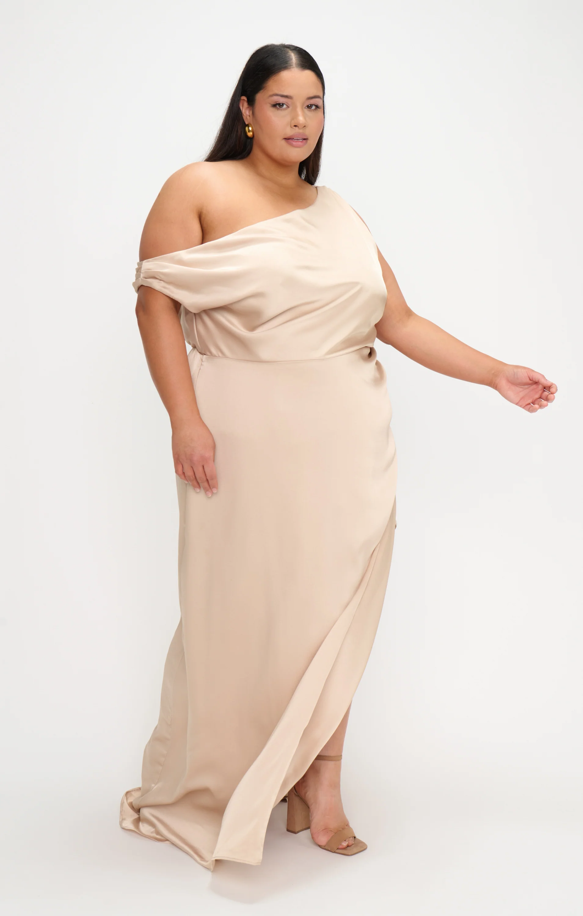 Jodie Dress ~ Champagne Luxe Satin - Image 7