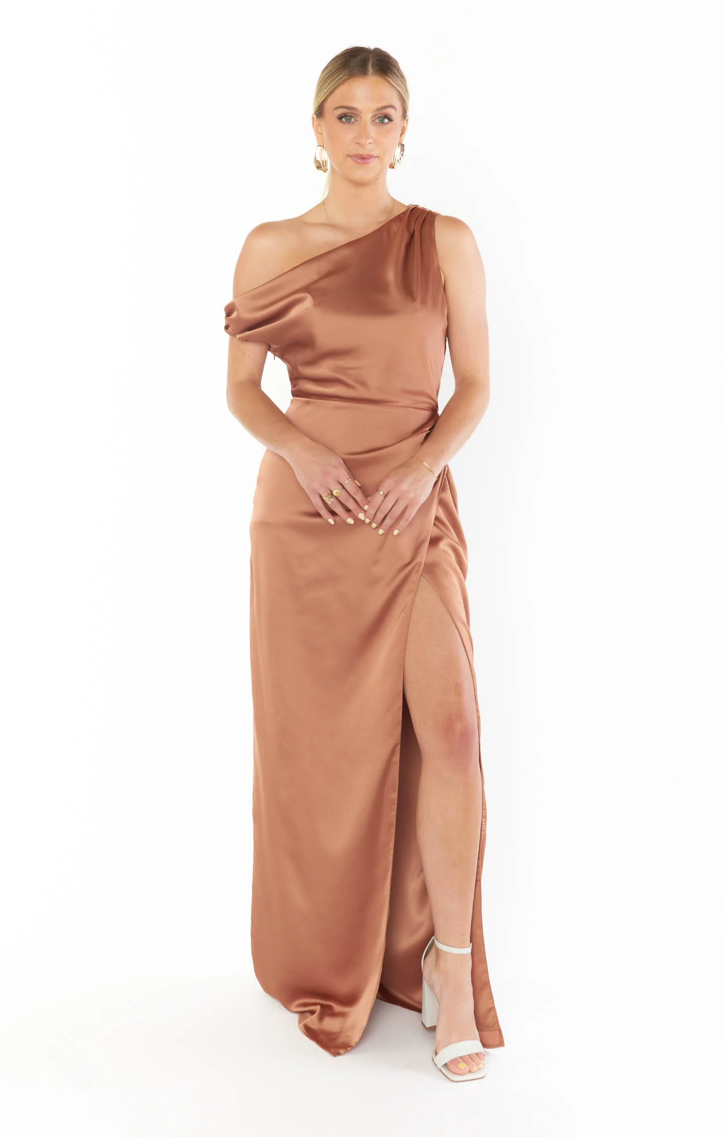 Jodie Dress ~ Copper Luxe Satin - Image 2