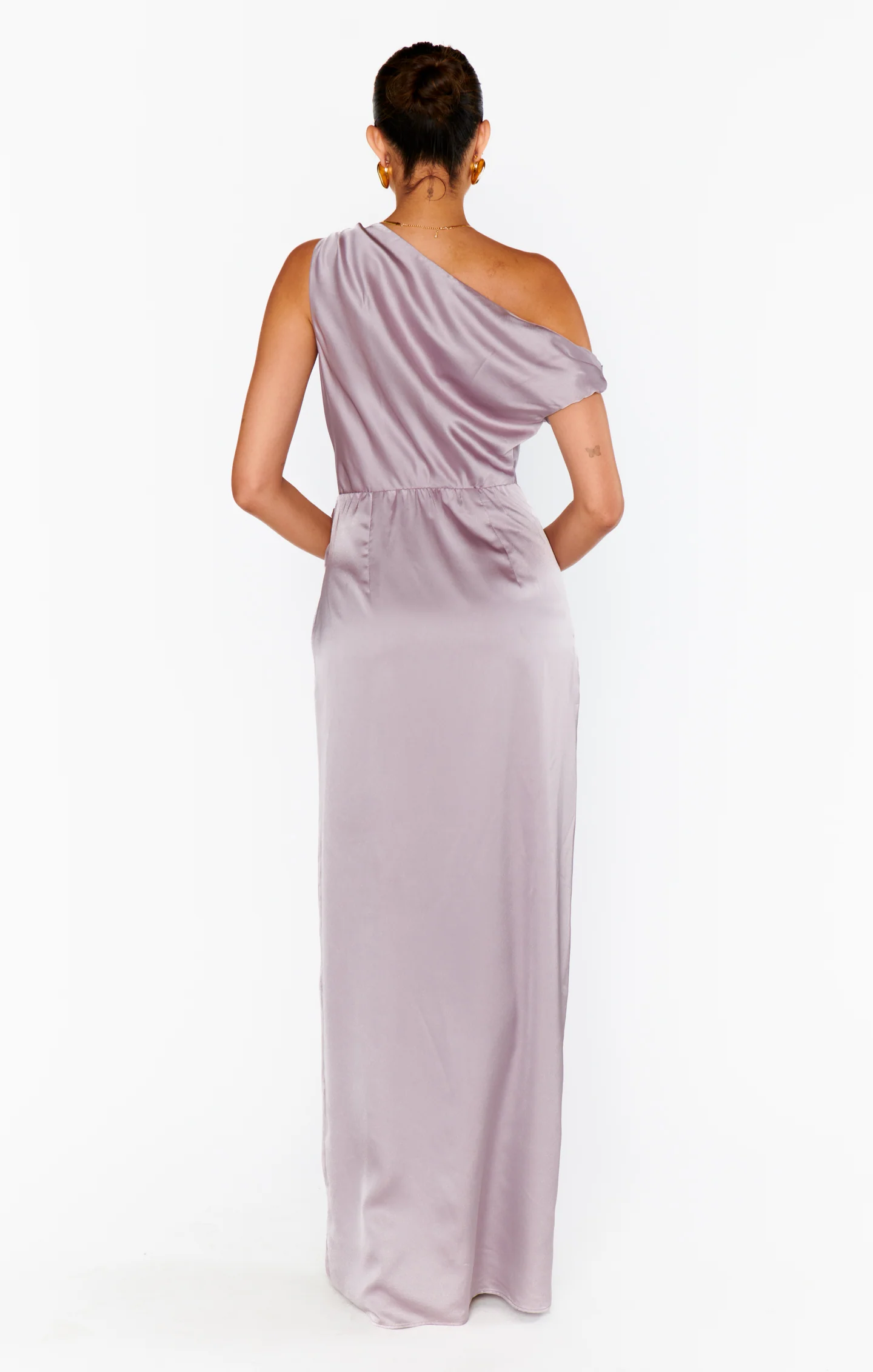 Jodie Dress ~ Dusty Purple Luxe Satin - Image 5