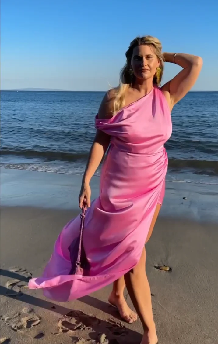 Jodie Dress ~ Pink Luxe Satin - Image 10