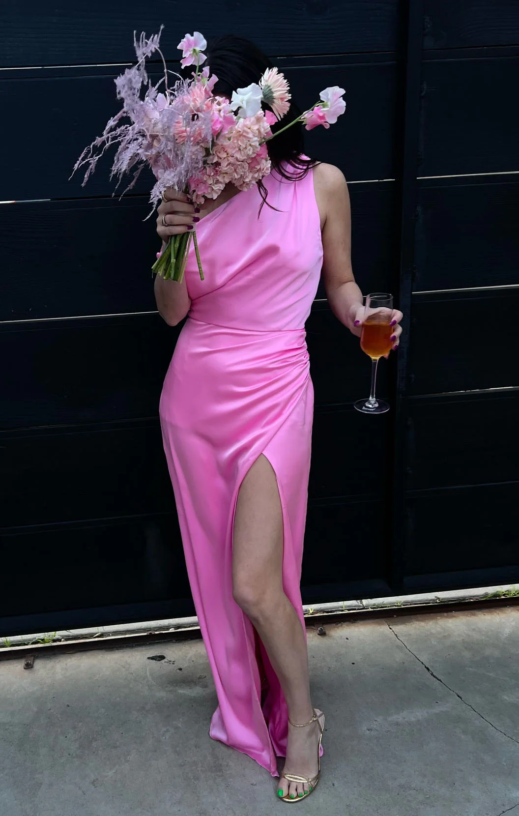 Jodie Dress ~ Pink Luxe Satin - Image 5