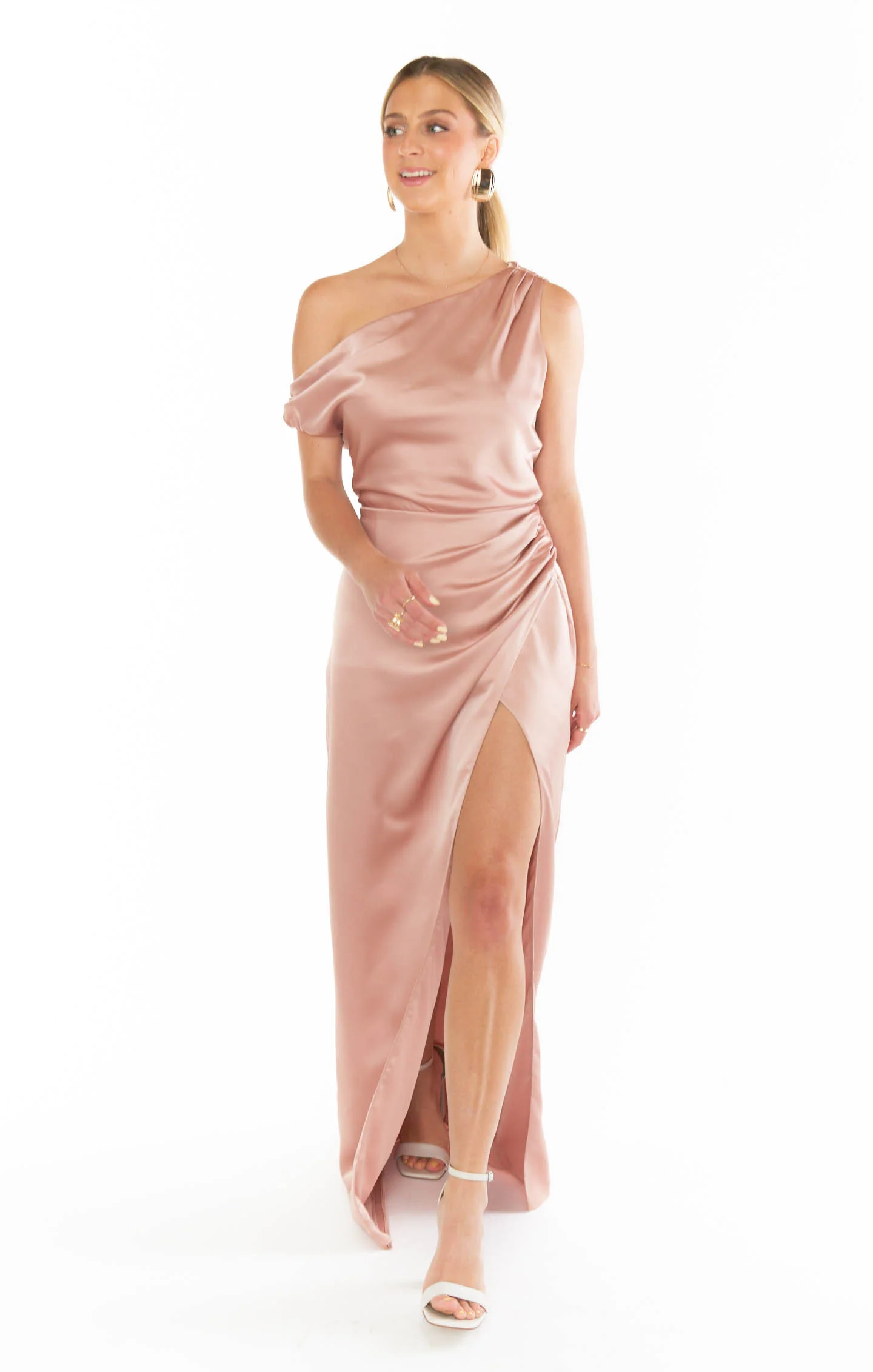 Jodie Dress ~ Rose Gold Luxe Satin - Image 5