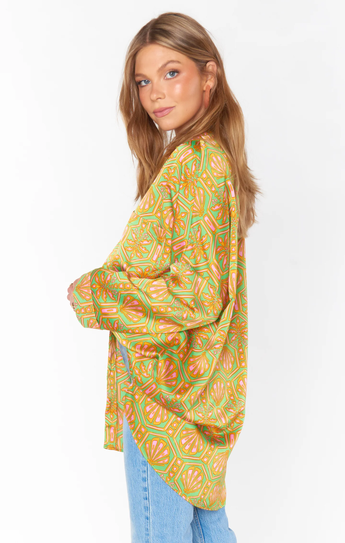 Johns Button Down Shirt ~ Palm Deco - Image 4